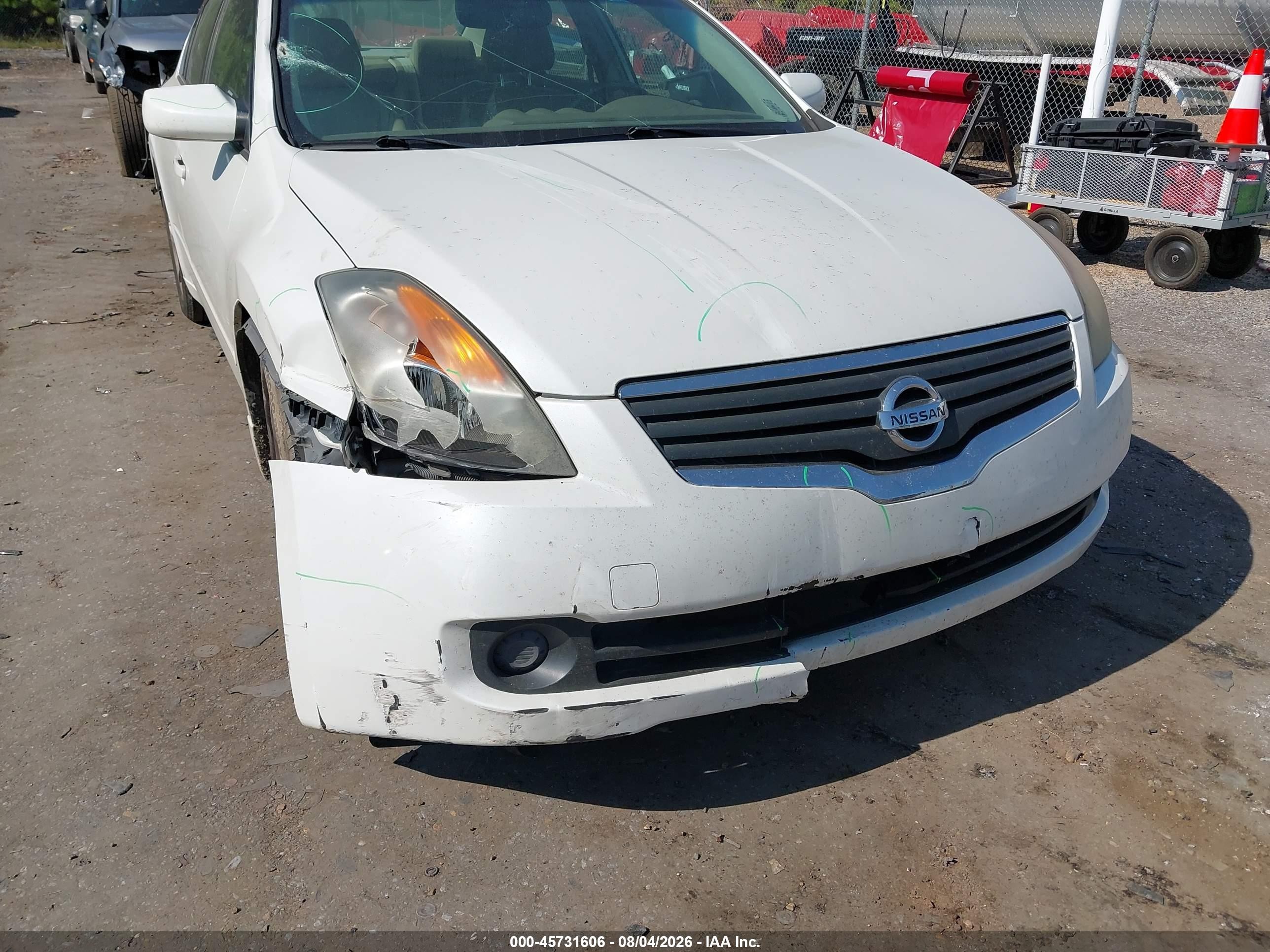 2007 Nissan Altima 2.5 S White vin: 1N4AL21E57N455270