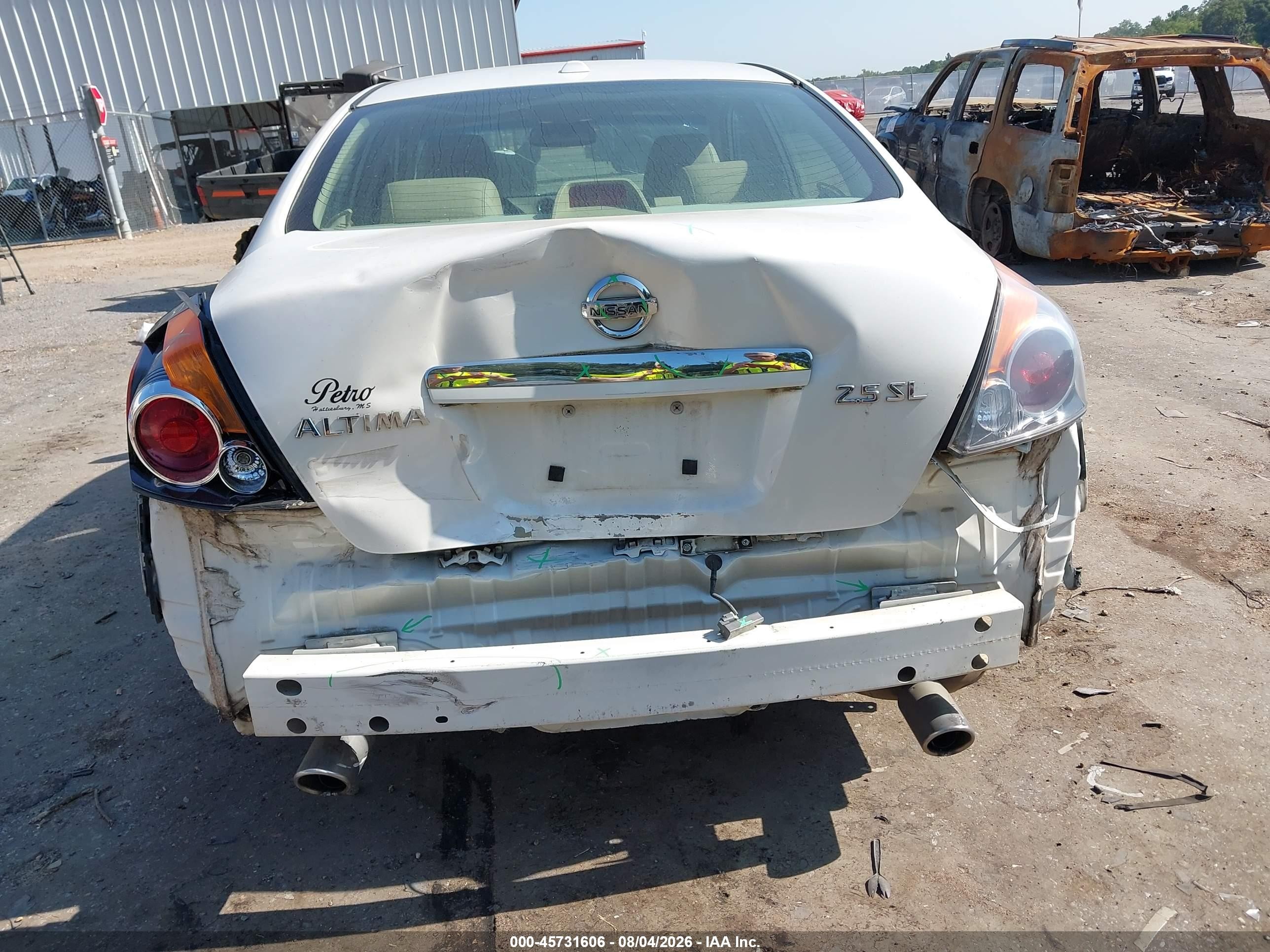 2007 Nissan Altima 2.5 S White vin: 1N4AL21E57N455270
