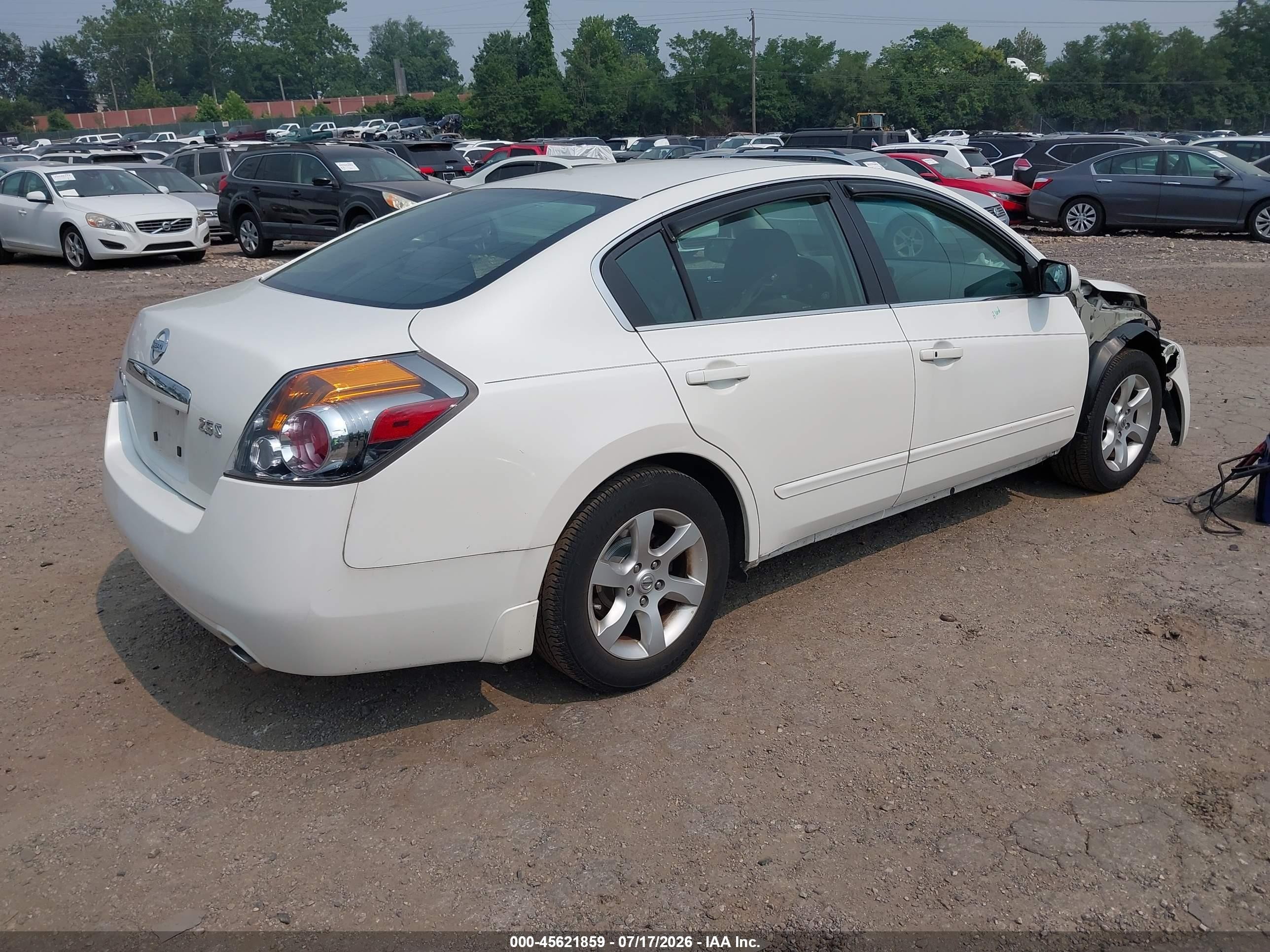 2007 Nissan Altima 2.5 S Белый vin: 1N4AL21E57N473784