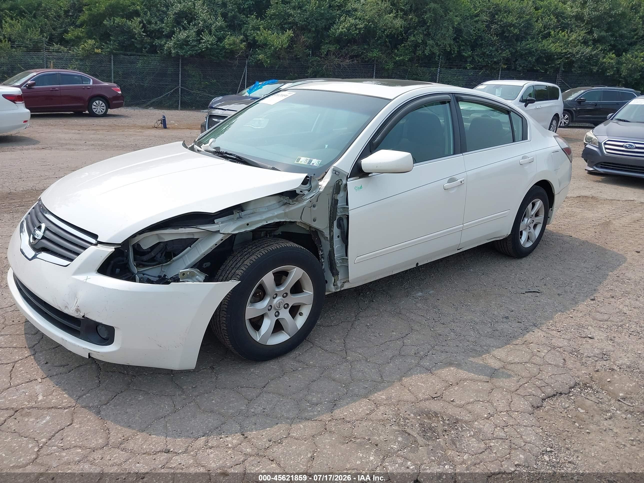 2007 Nissan Altima 2.5 S Белый vin: 1N4AL21E57N473784