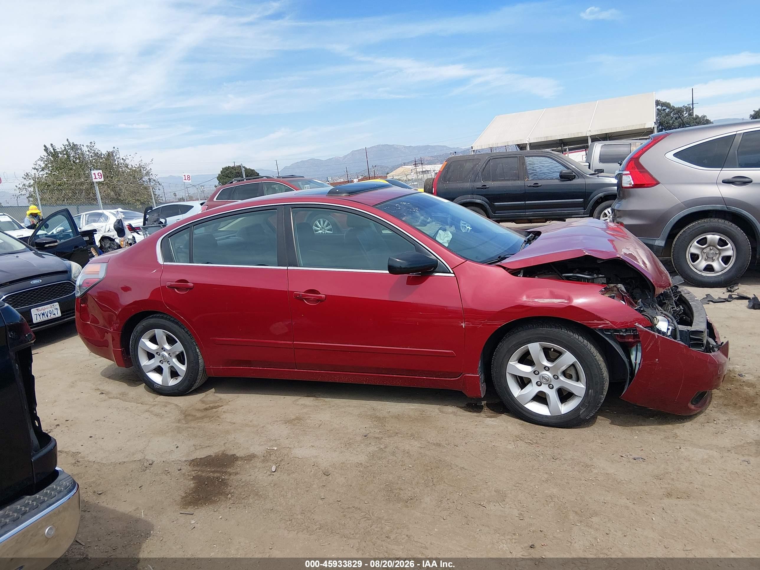 2007 Nissan Altima 2.5/2.5s Red vin: 1N4AL21E57N487863
