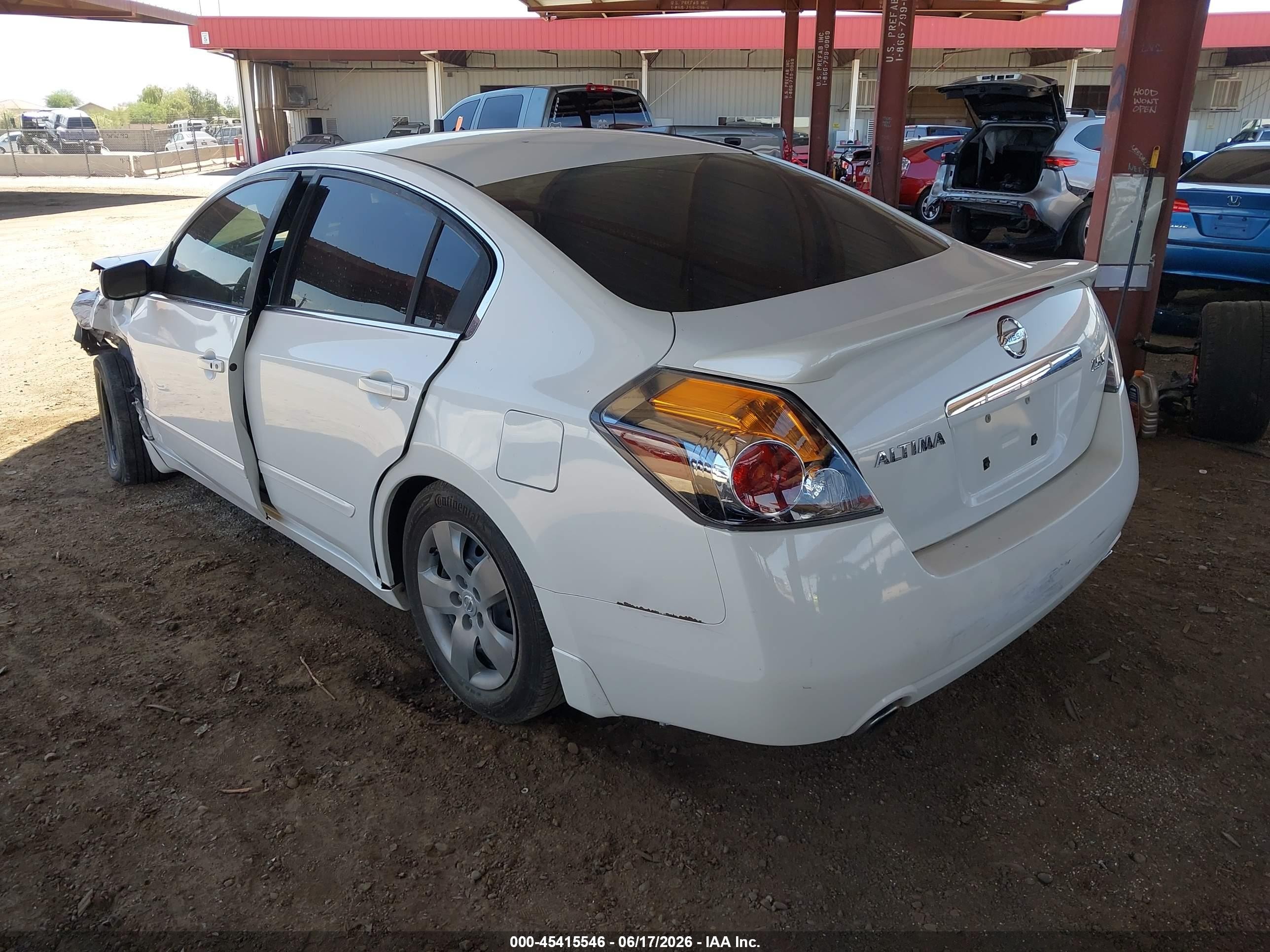 2007 Nissan Altima 2.5 S White vin: 1N4AL21E57N495252