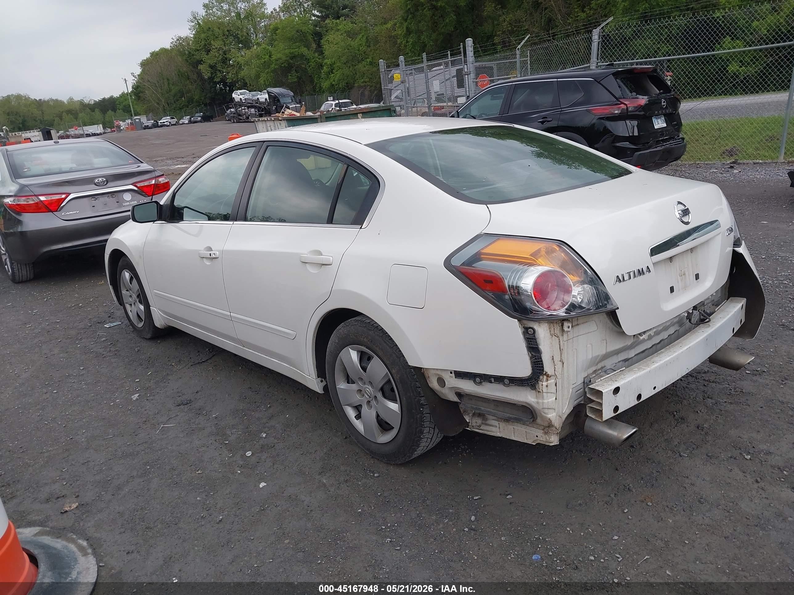 2008 Nissan Altima 2.5 S White vin: 1N4AL21E58C160909