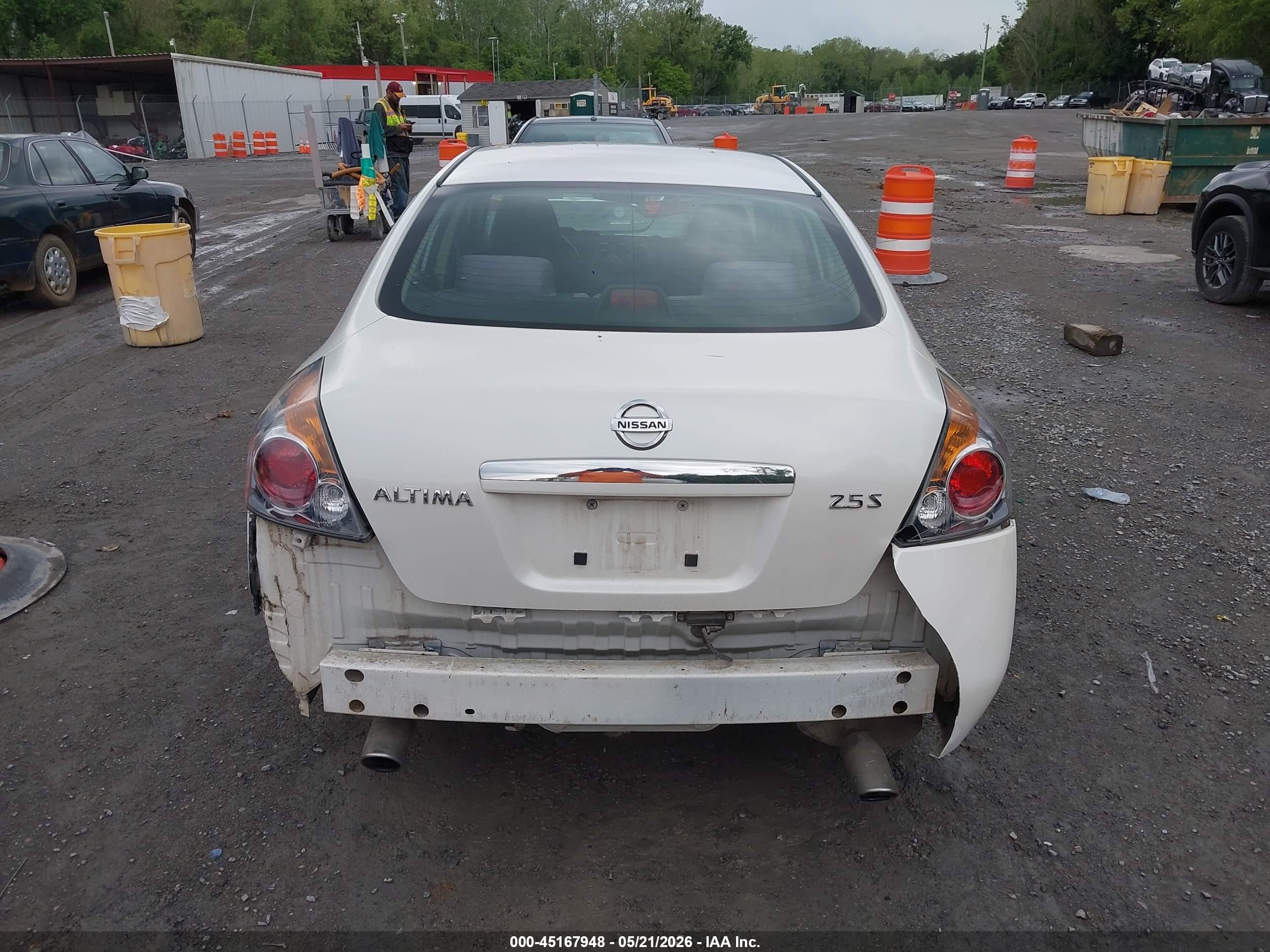 2008 Nissan Altima 2.5 S White vin: 1N4AL21E58C160909