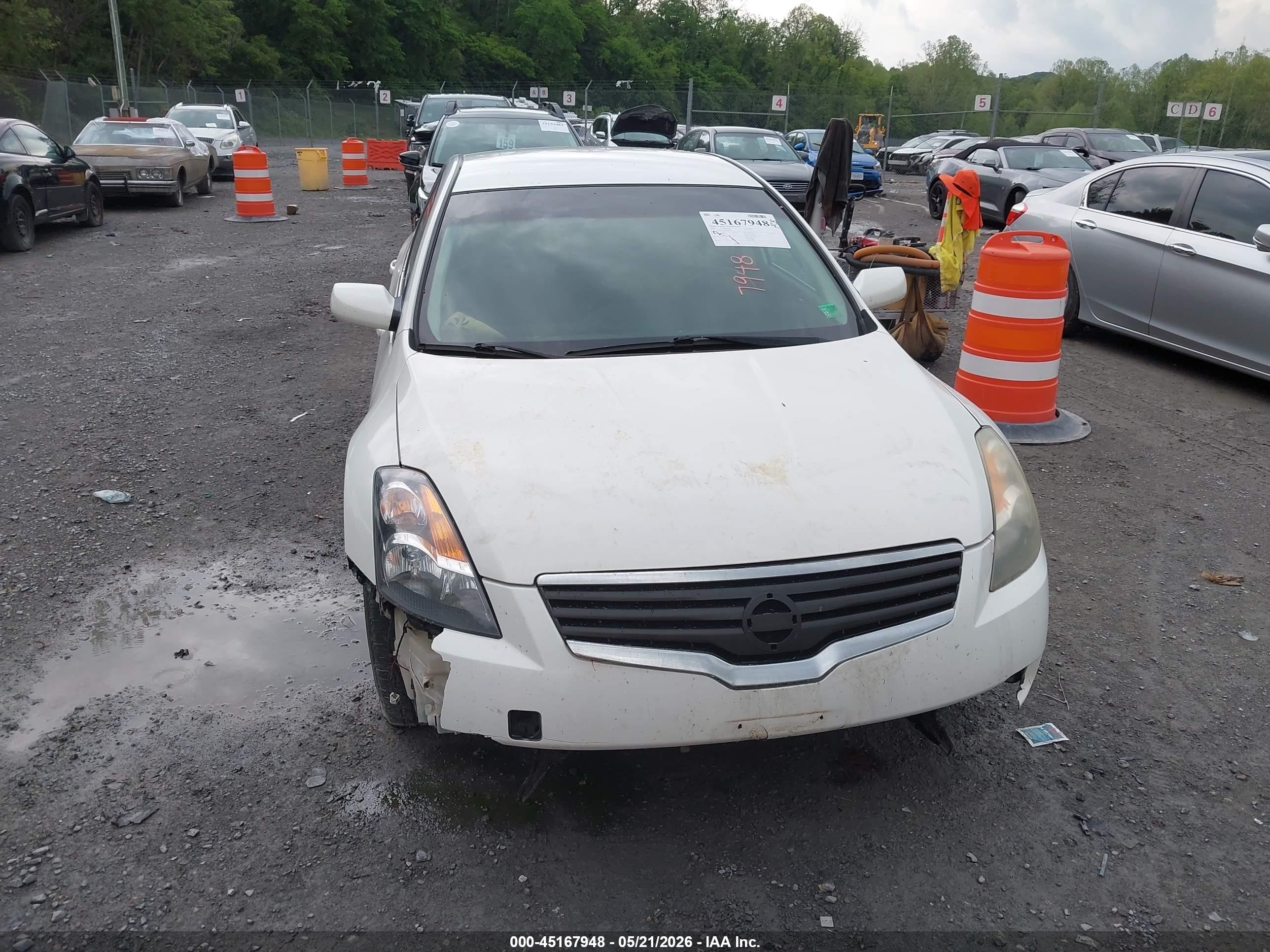 2008 Nissan Altima 2.5 S White vin: 1N4AL21E58C160909