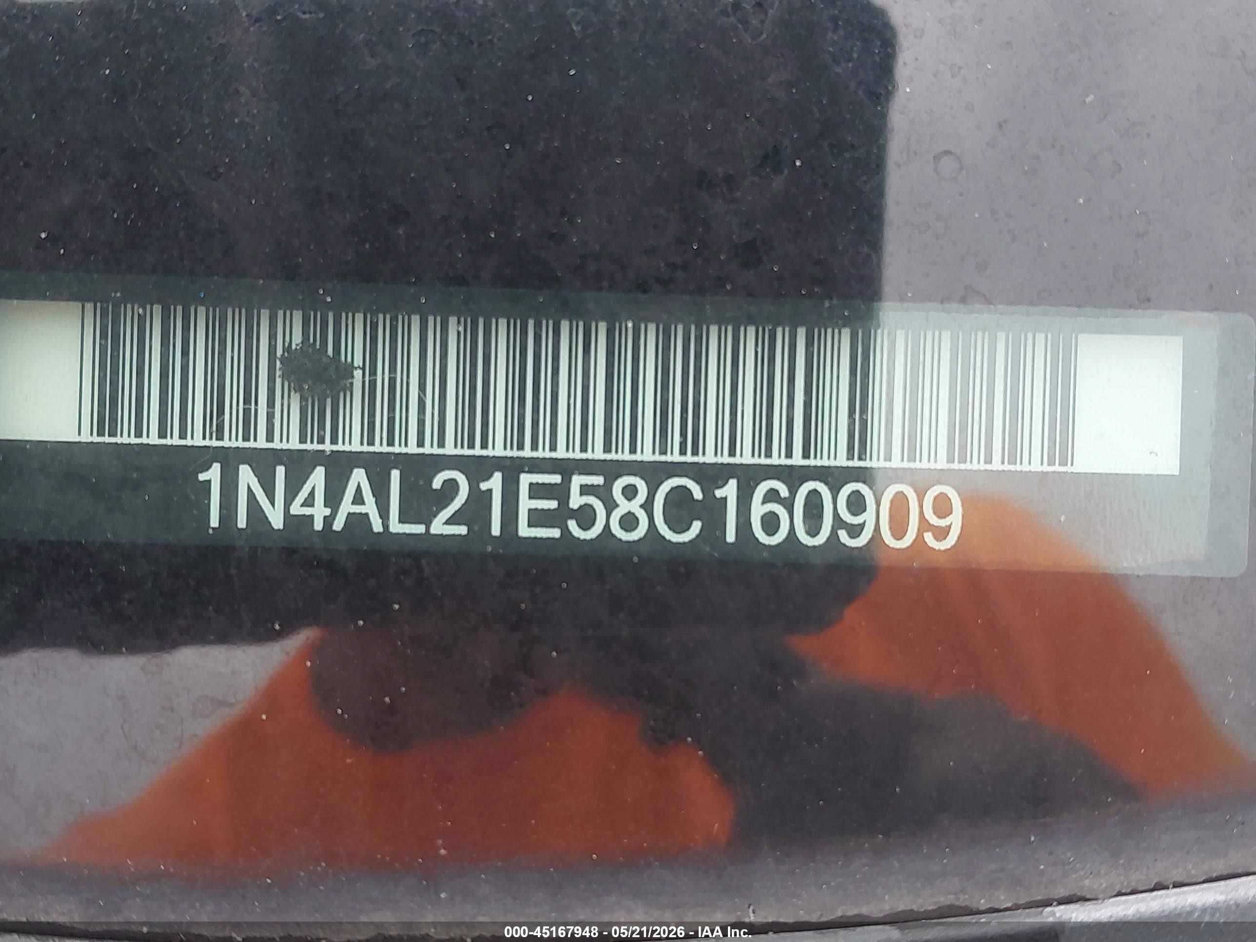 2008 Nissan Altima 2.5 S White vin: 1N4AL21E58C160909