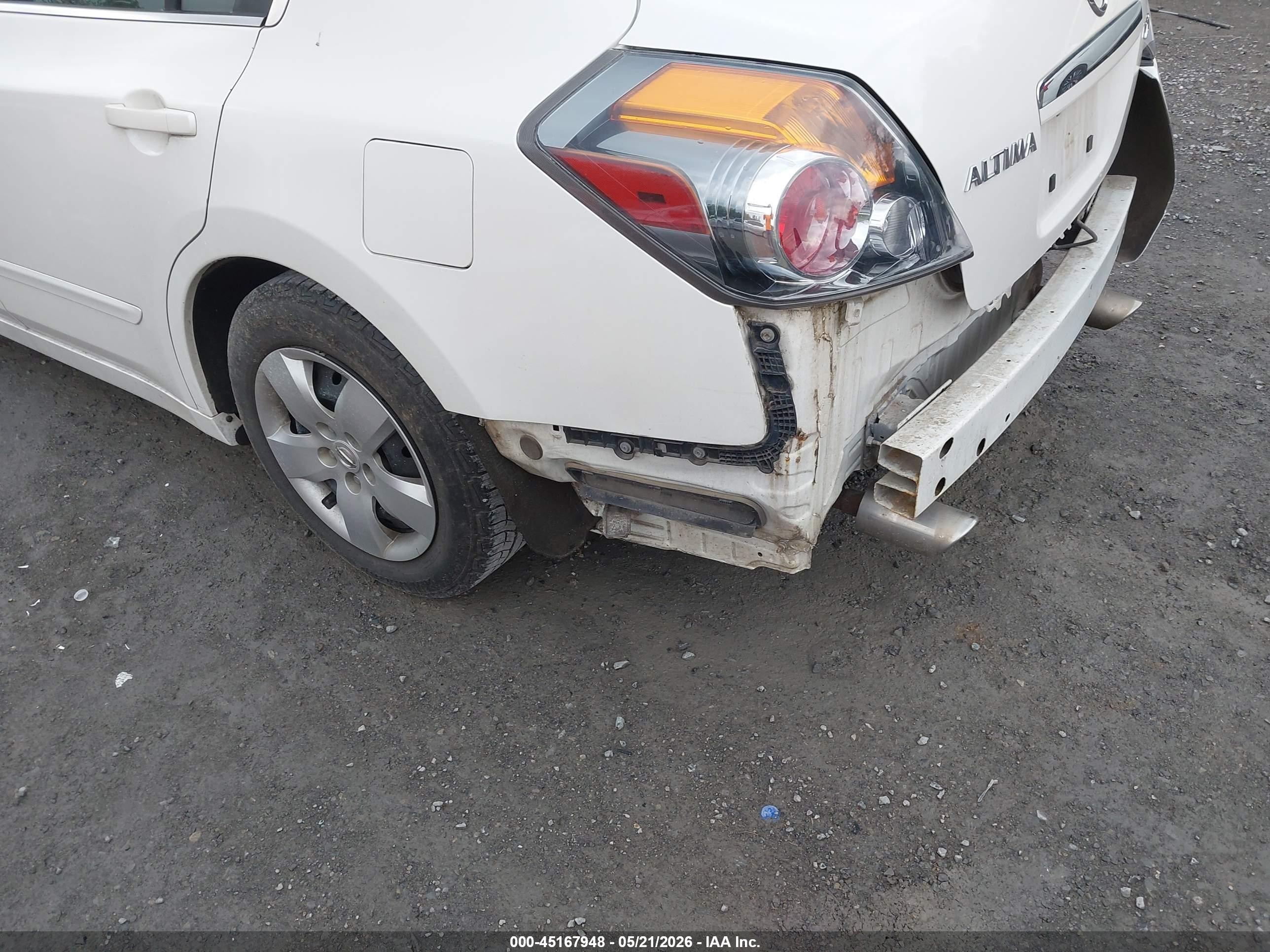 2008 Nissan Altima 2.5 S White vin: 1N4AL21E58C160909
