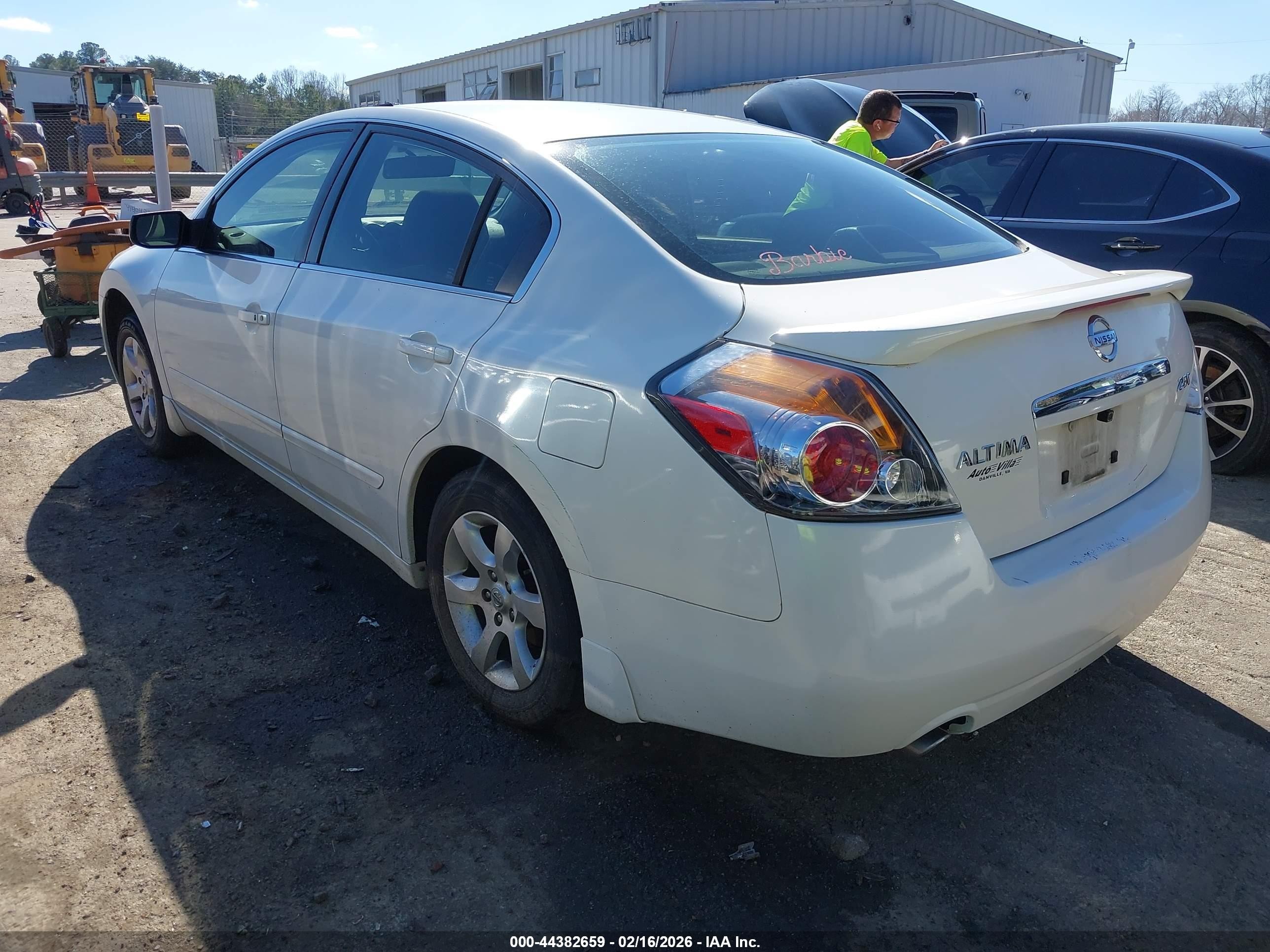 2008 Nissan Altima 2.5 S White vin: 1N4AL21E58C289734