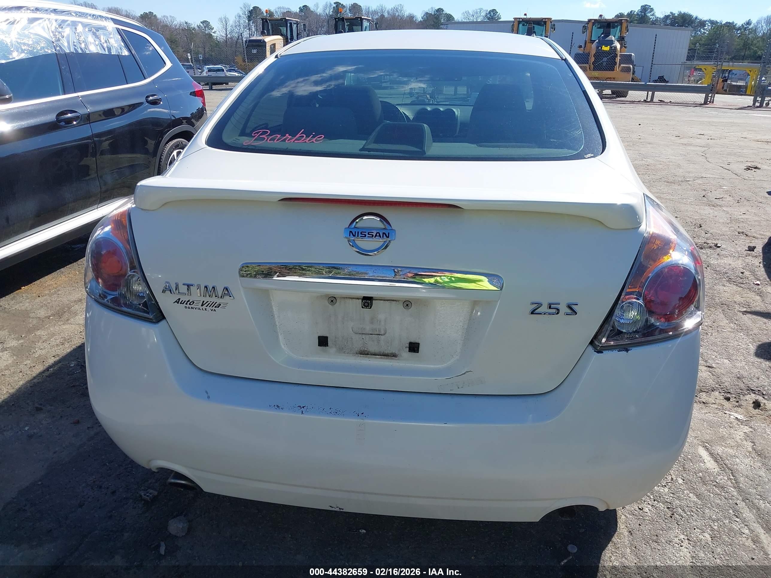 2008 Nissan Altima 2.5 S White vin: 1N4AL21E58C289734