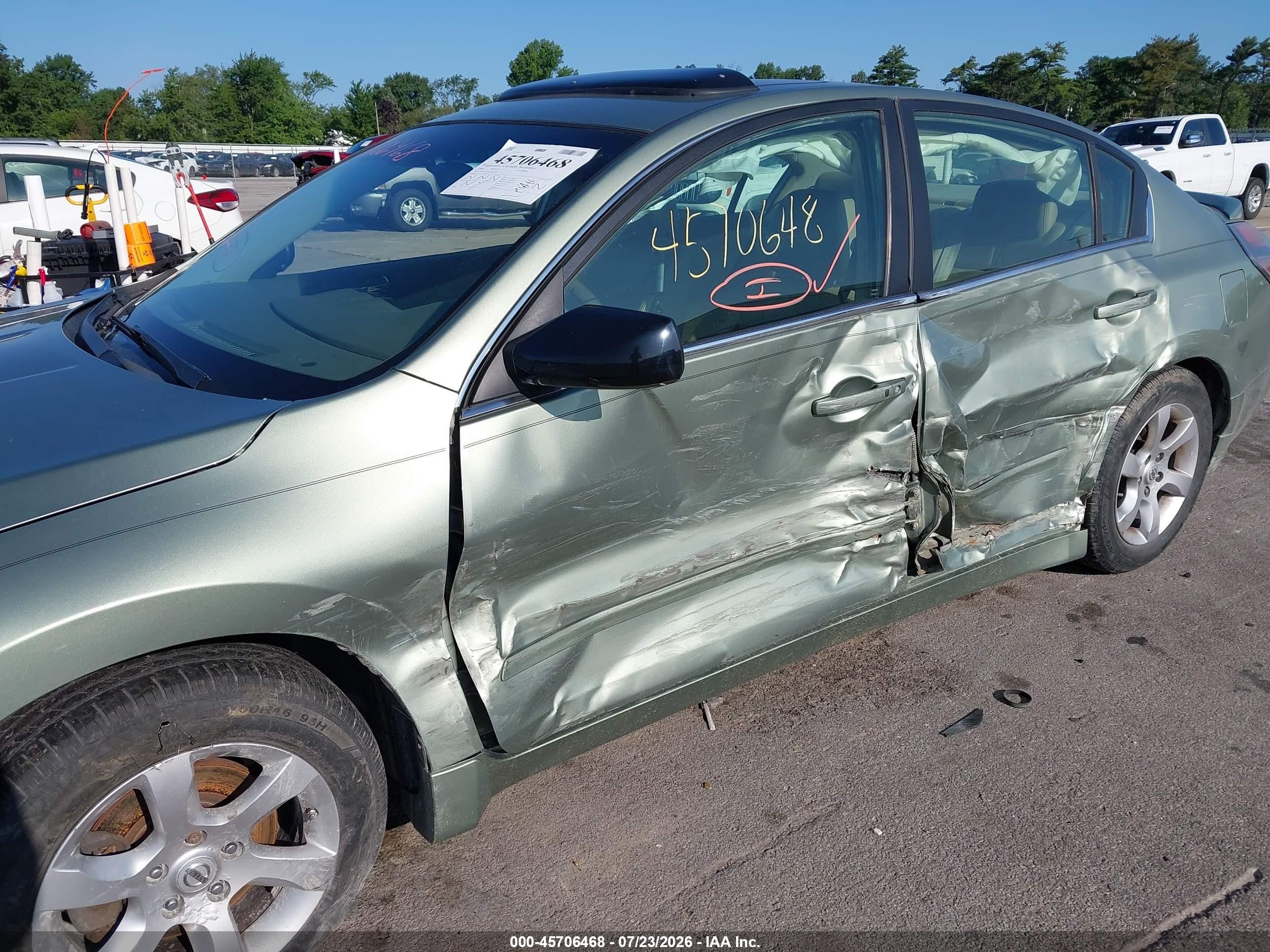 2008 Nissan Altima 2.5 Sl Teal vin: 1N4AL21E58N407799