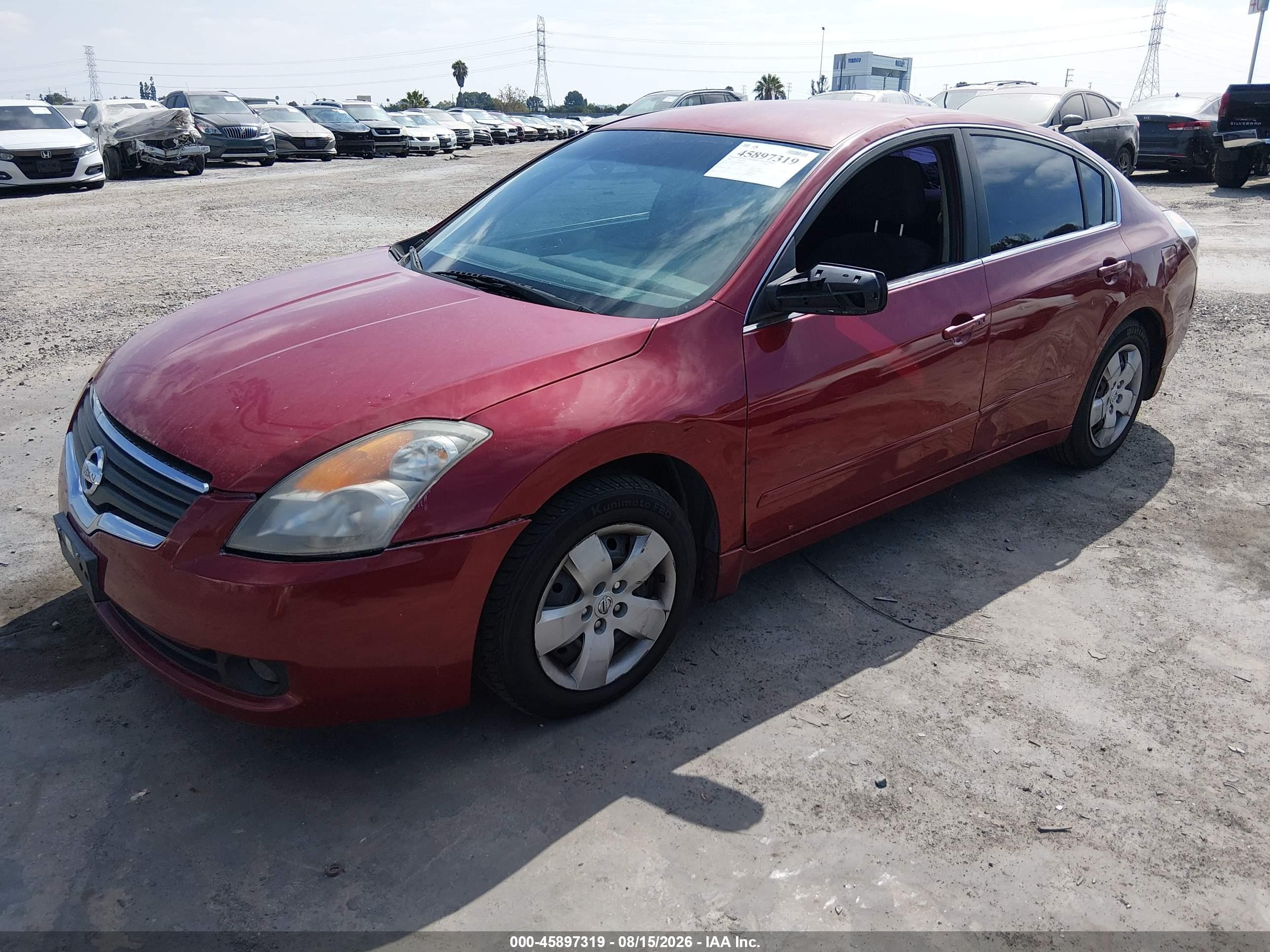 2008 Nissan Altima 2.5 S Red vin: 1N4AL21E58N454699