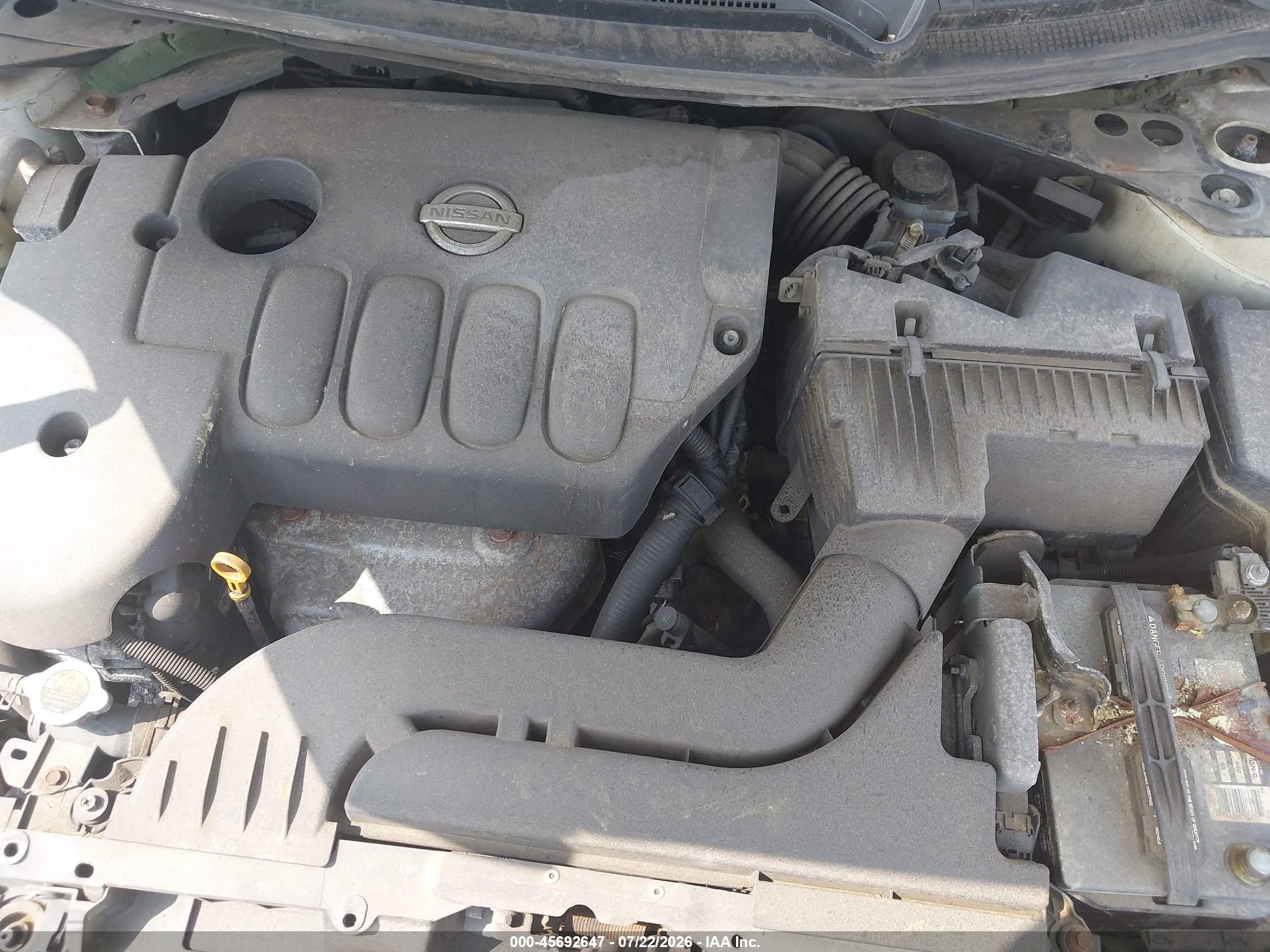 2008 Nissan Altima 2.5 S White vin: 1N4AL21E58N460521