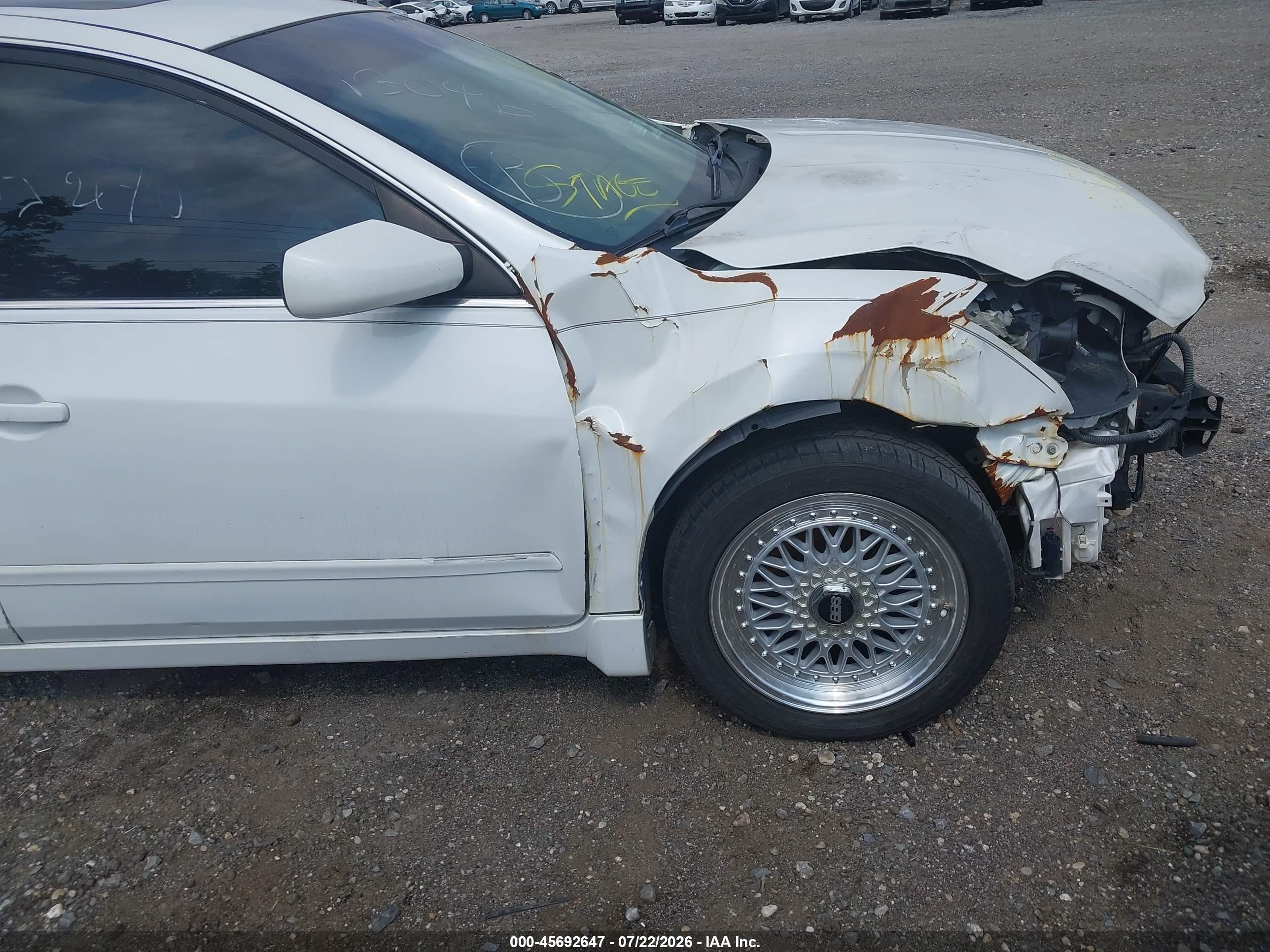 2008 Nissan Altima 2.5 S White vin: 1N4AL21E58N460521