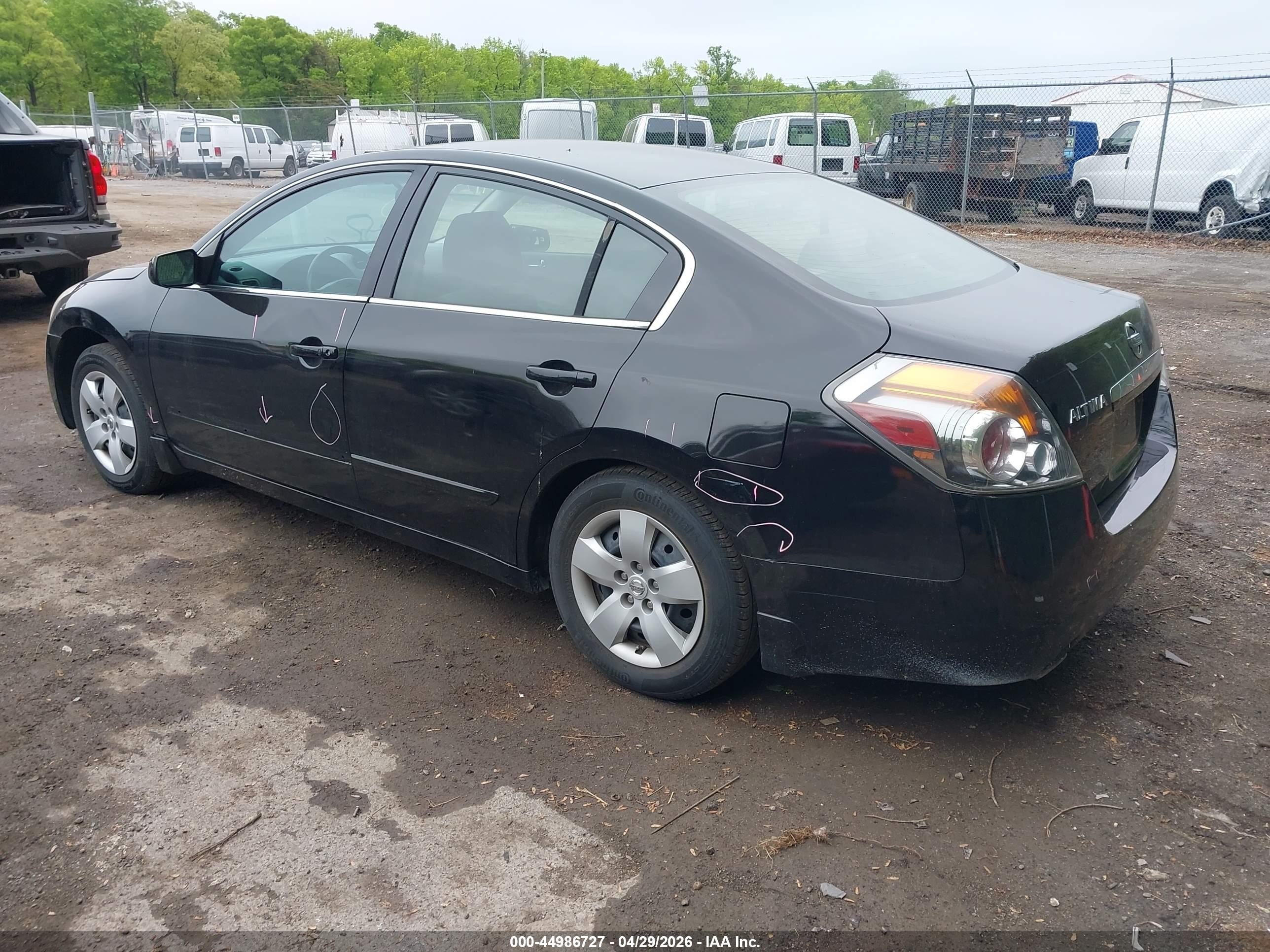 2008 Nissan Altima 2.5 S Black vin: 1N4AL21E58N462012