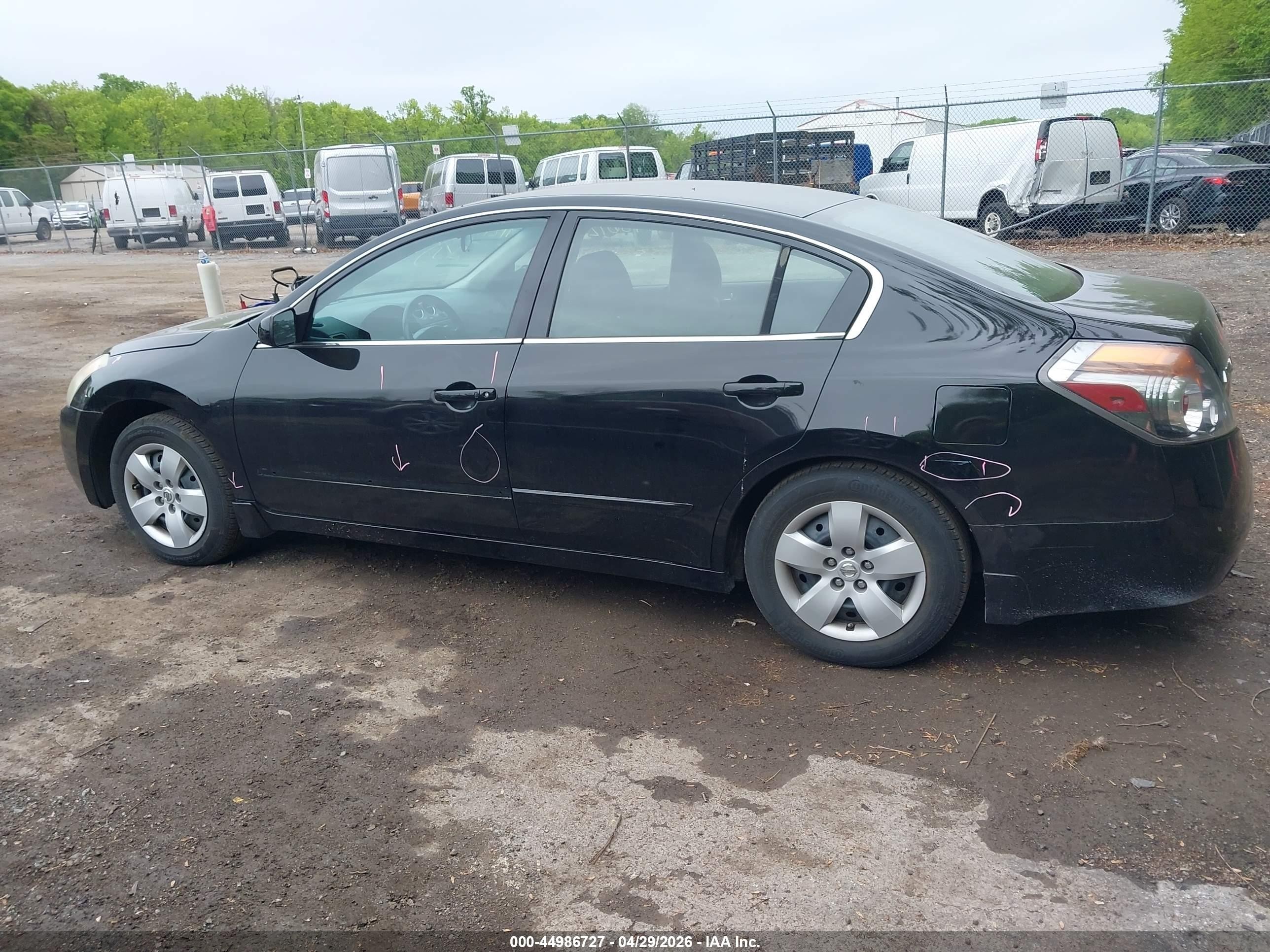 2008 Nissan Altima 2.5 S Black vin: 1N4AL21E58N462012