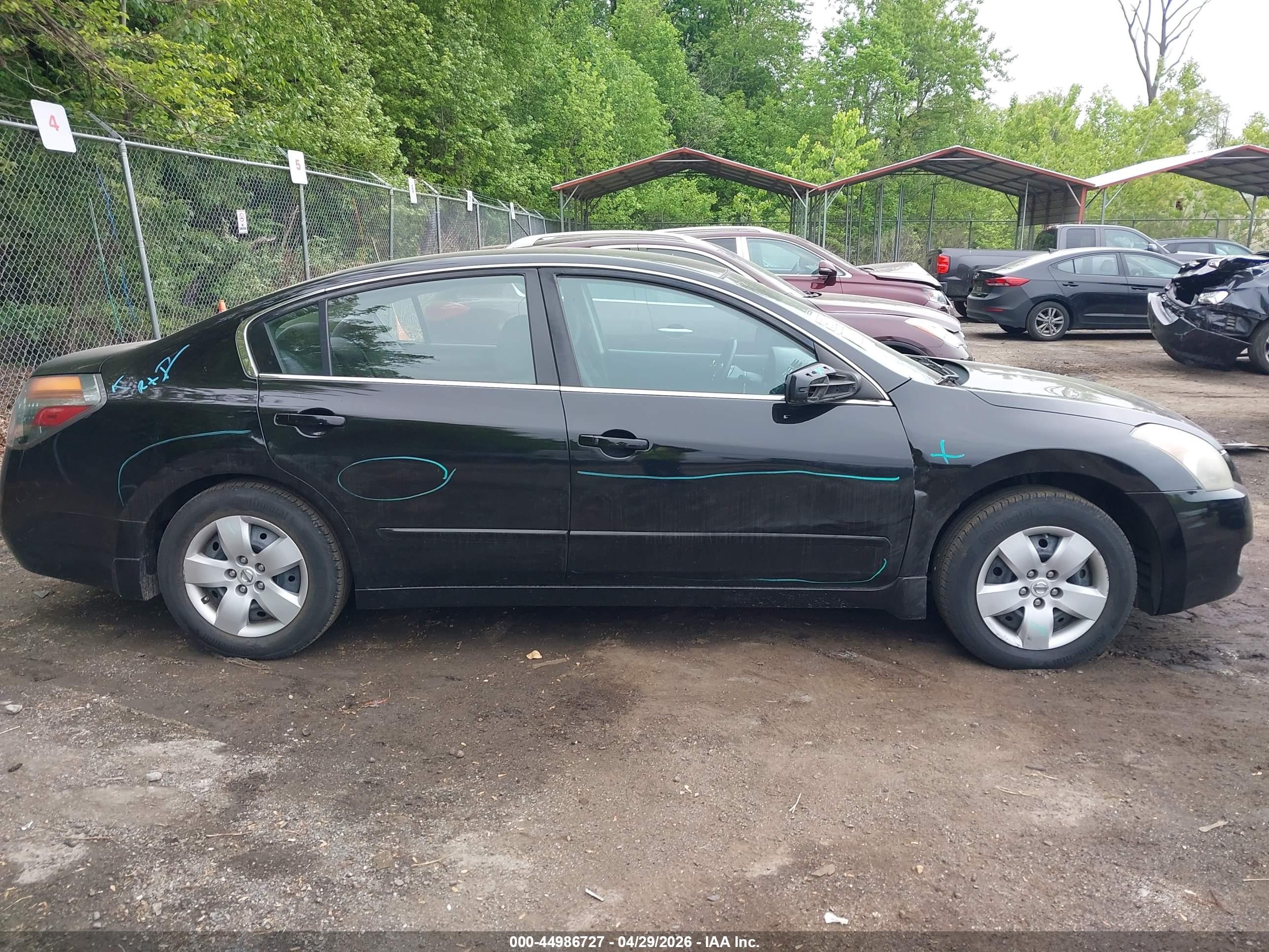 2008 Nissan Altima 2.5 S Black vin: 1N4AL21E58N462012