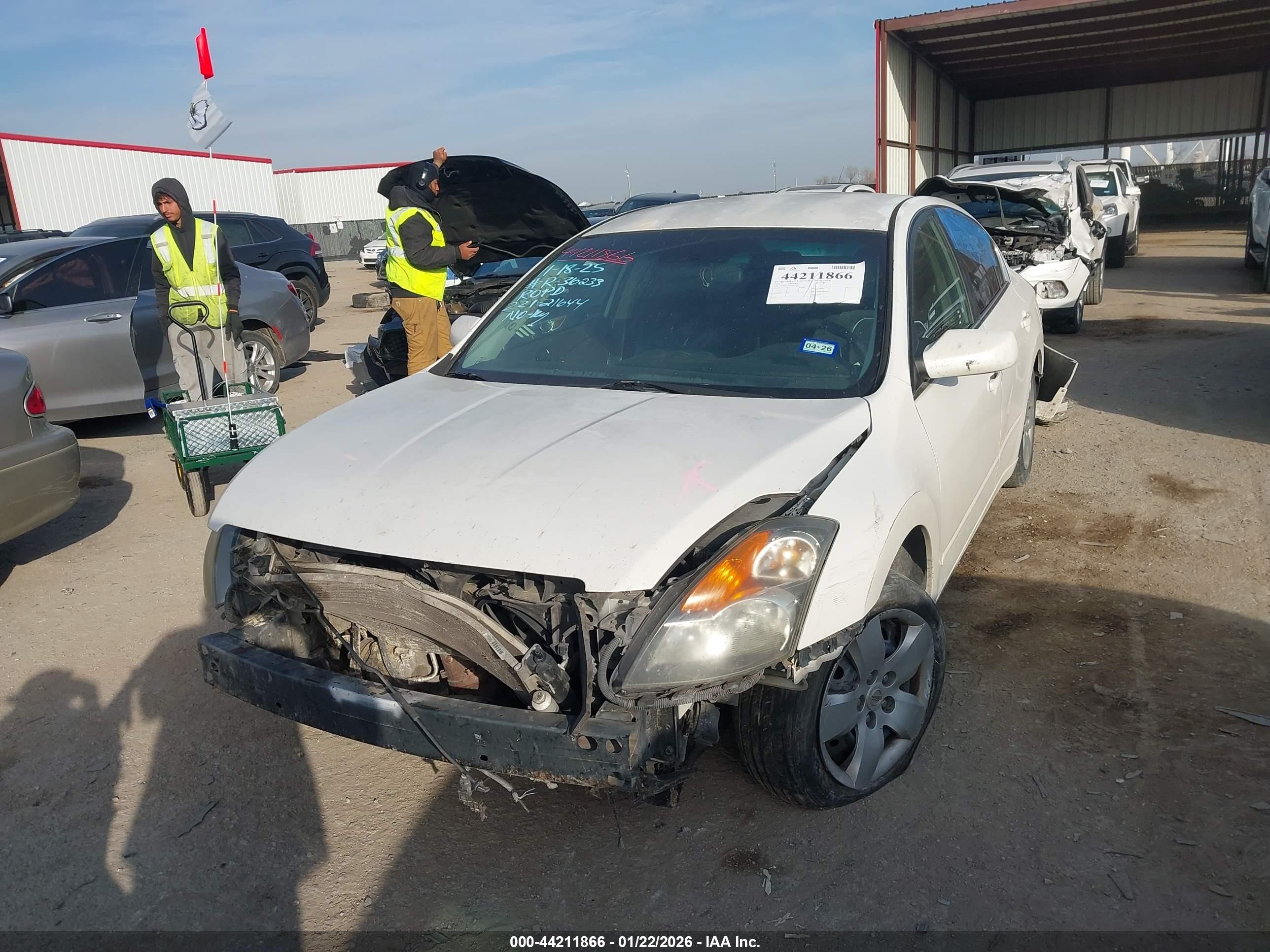 2008 Nissan Altima 2.5 S White vin: 1N4AL21E58N511550