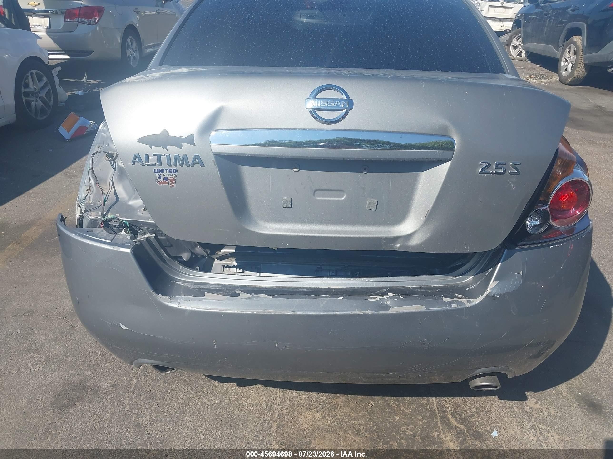 2008 Nissan Altima 2.5 S Gray vin: 1N4AL21E58N528249