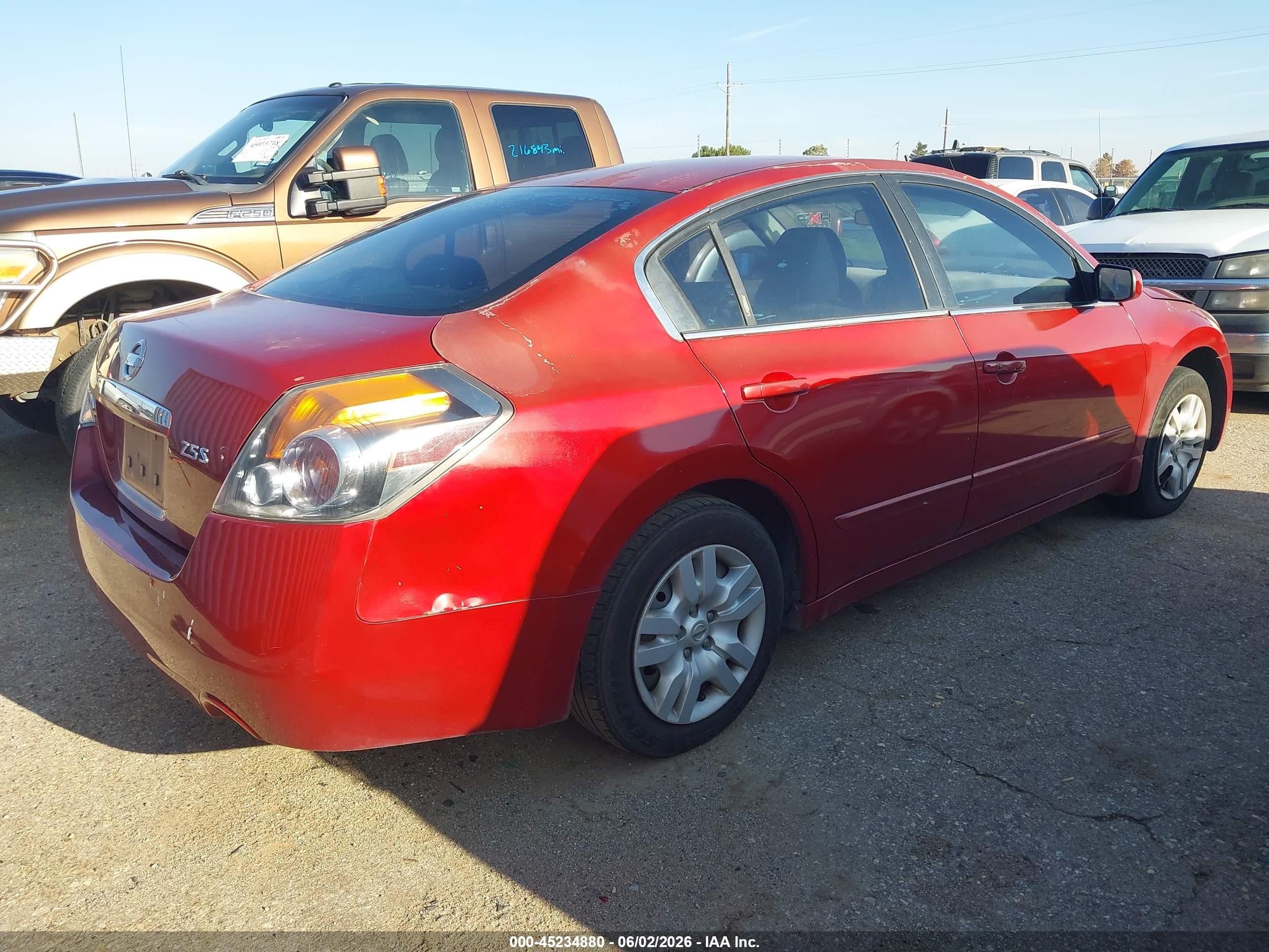 2009 Nissan Altima 2.5 S Красный vin: 1N4AL21E59N501537