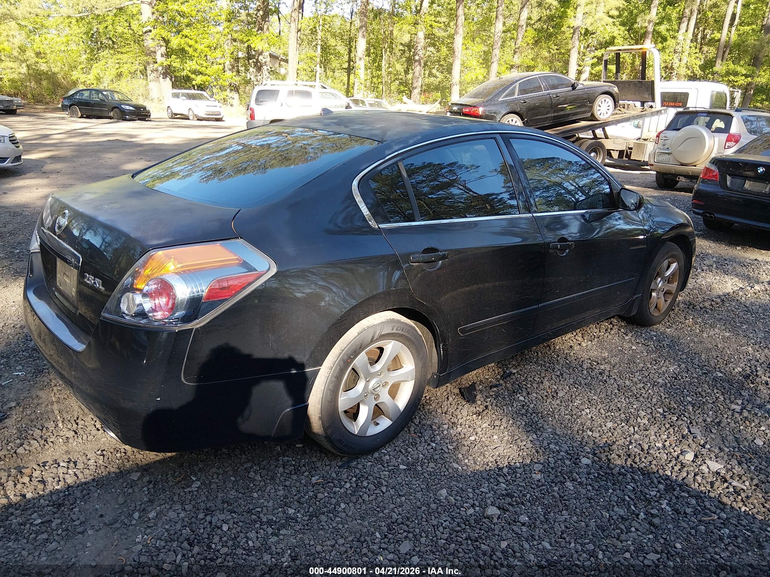 2008 Nissan Altima 2.5 S Black vin: 1N4AL21E68N437295