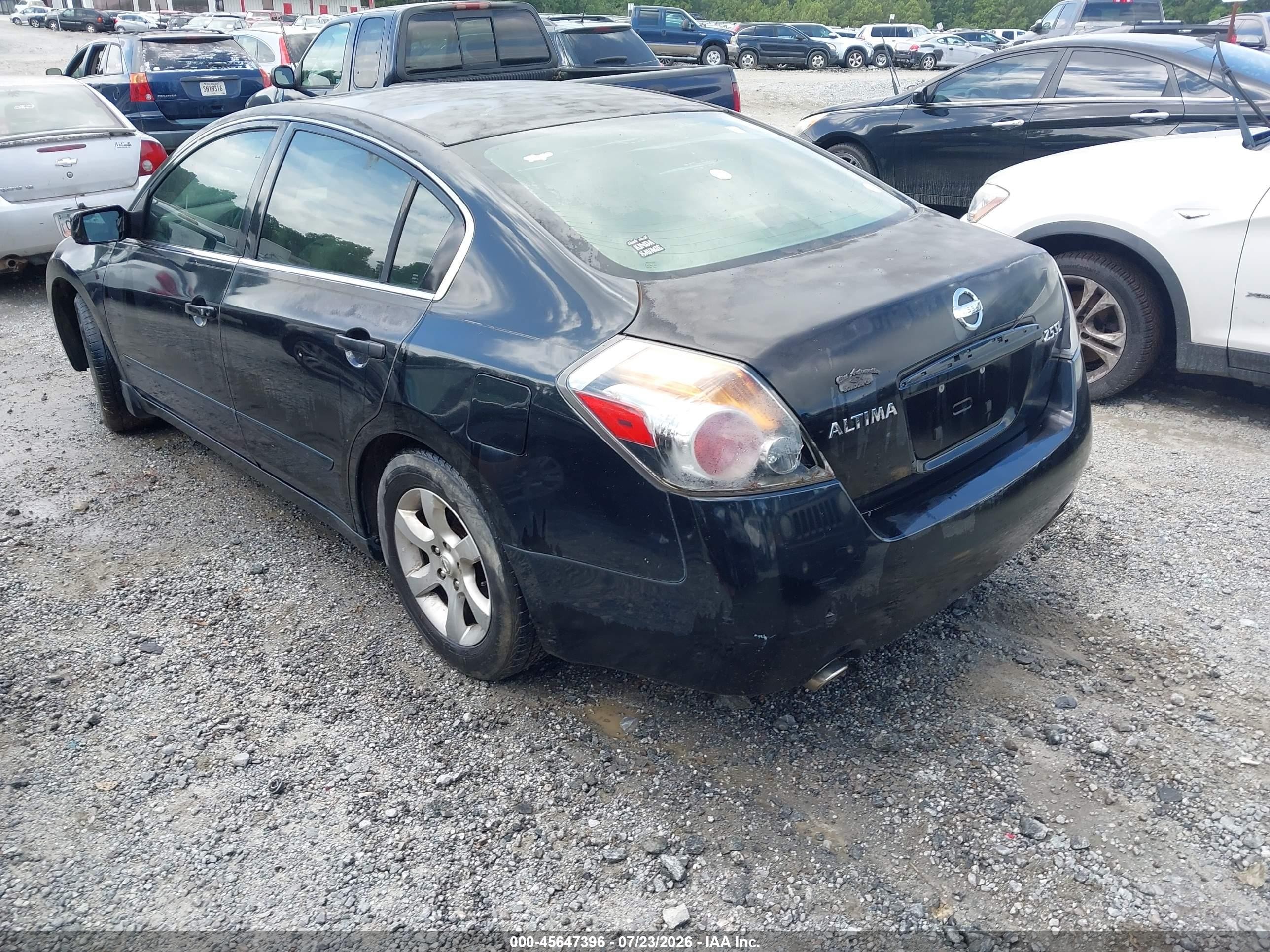2008 Nissan Altima 2.5 S Black vin: 1N4AL21E68N446708