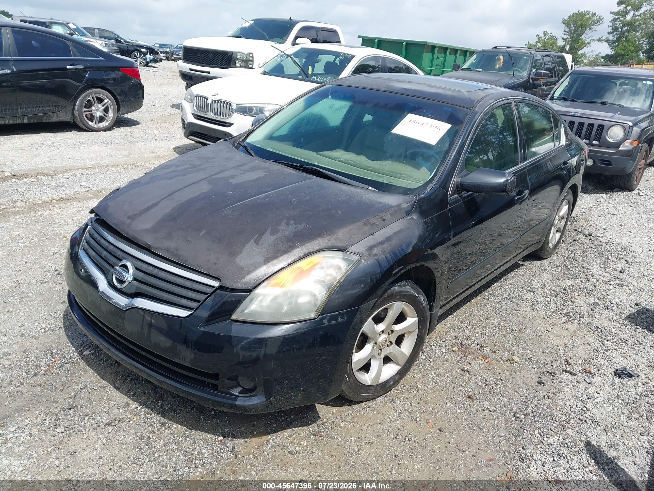 2008 Nissan Altima 2.5 S Black vin: 1N4AL21E68N446708