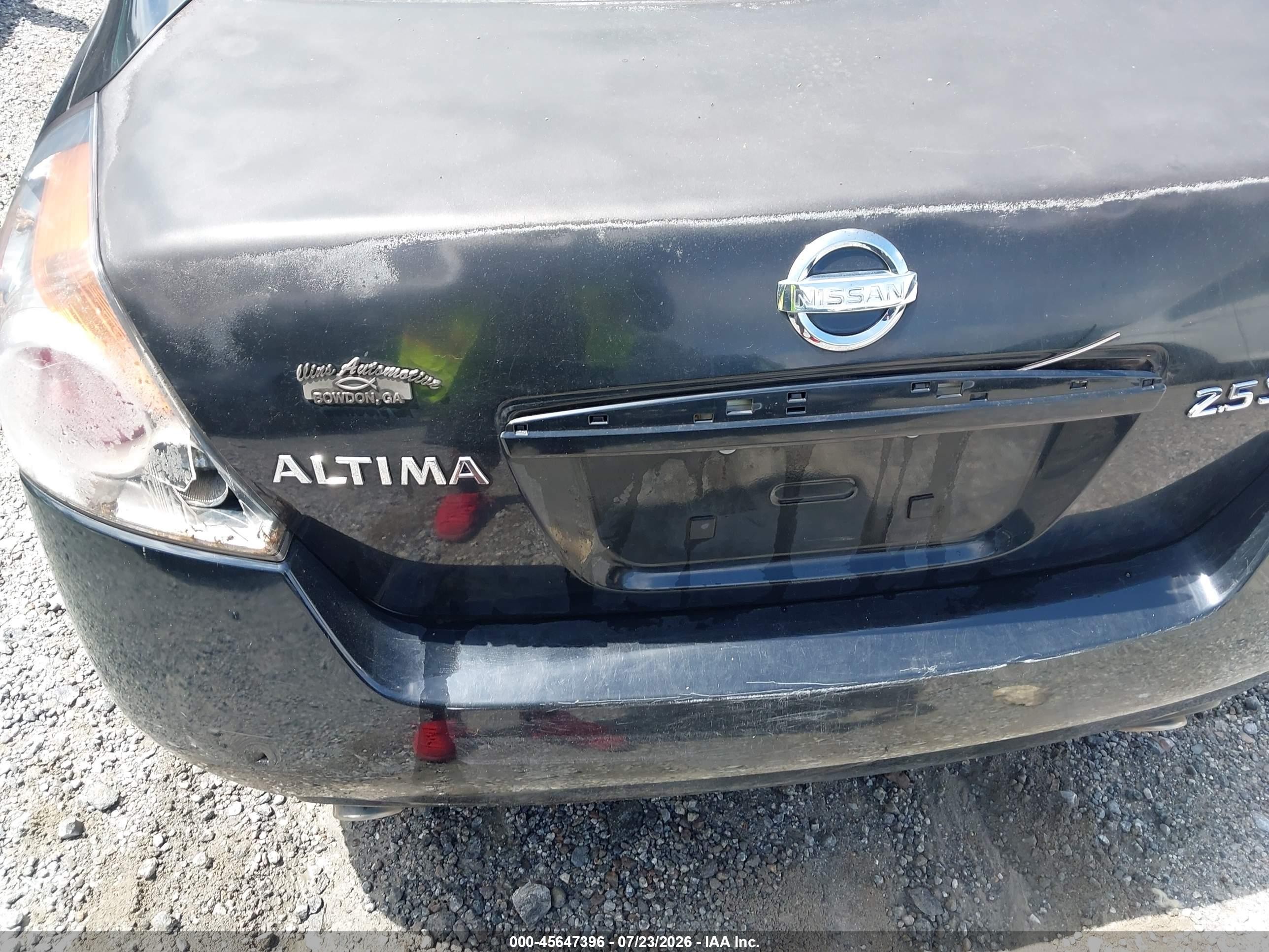 2008 Nissan Altima 2.5 S Black vin: 1N4AL21E68N446708