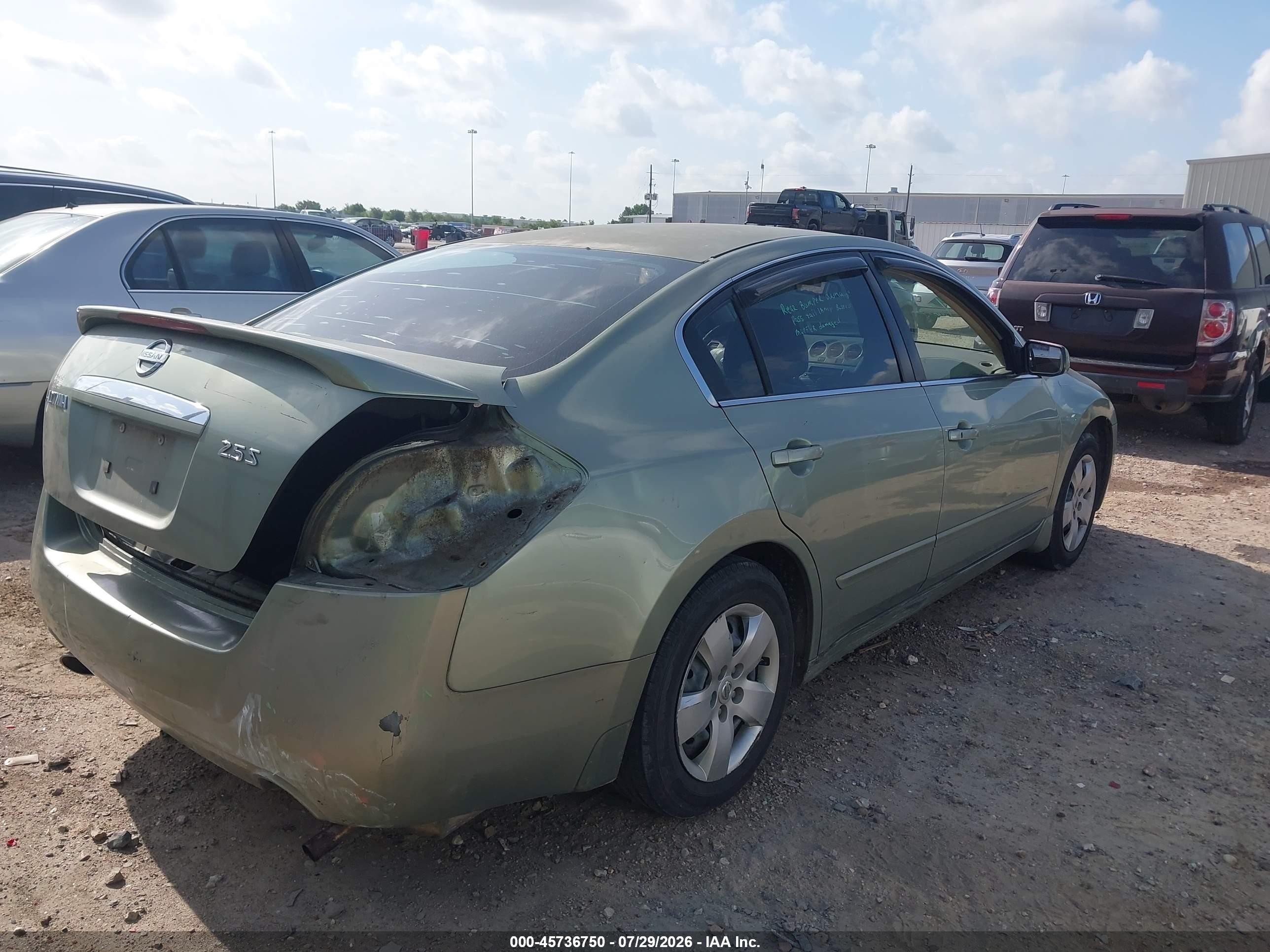 2008 Nissan Altima 2.5 S Зеленый vin: 1N4AL21E68N506664