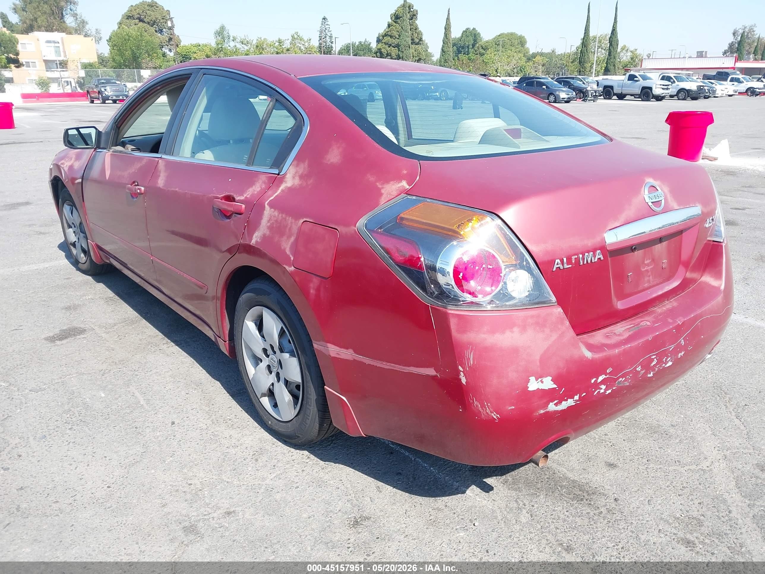 2008 Nissan Altima 2.5 S Красный vin: 1N4AL21E68N530401