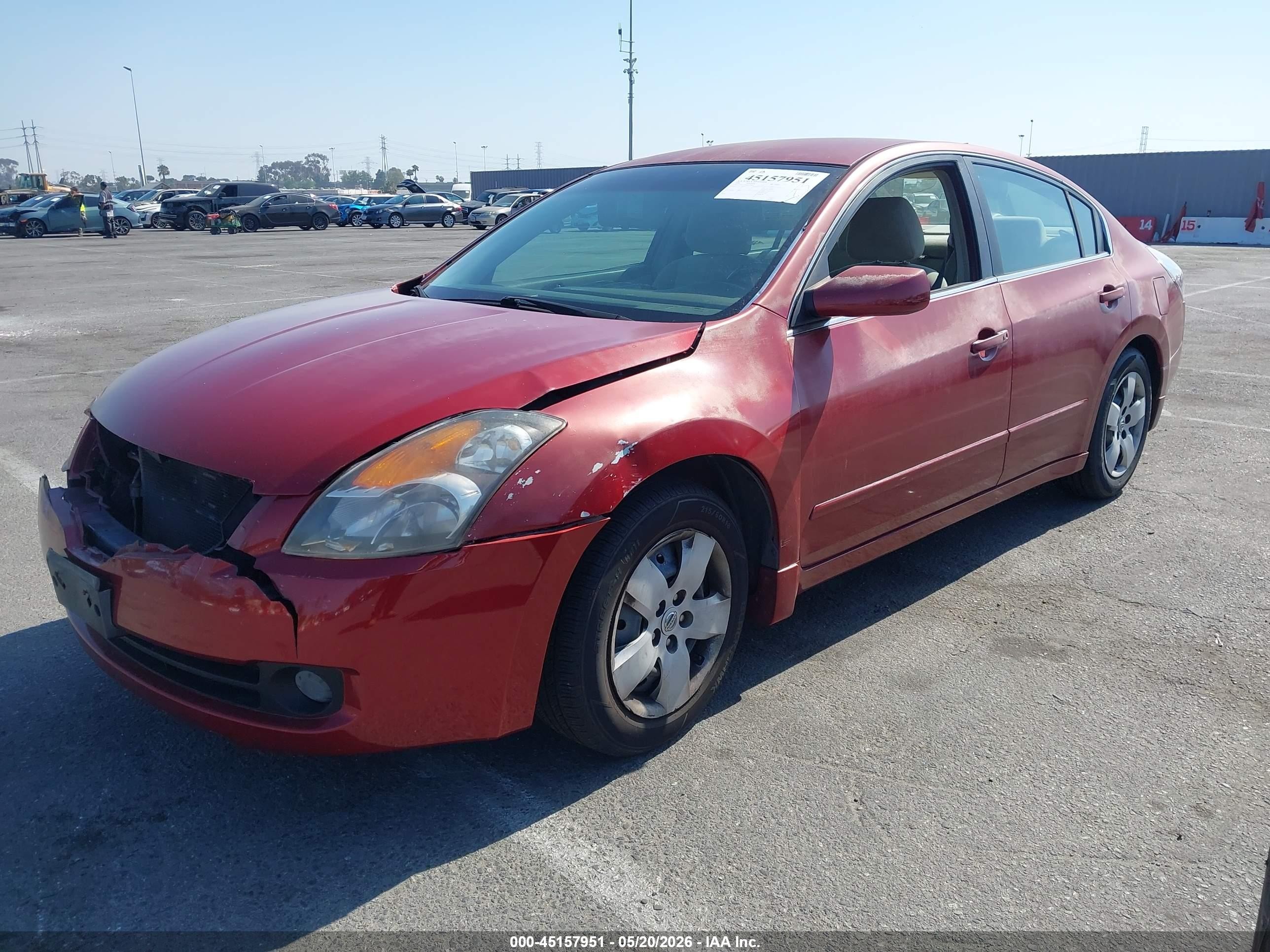 2008 Nissan Altima 2.5 S Красный vin: 1N4AL21E68N530401