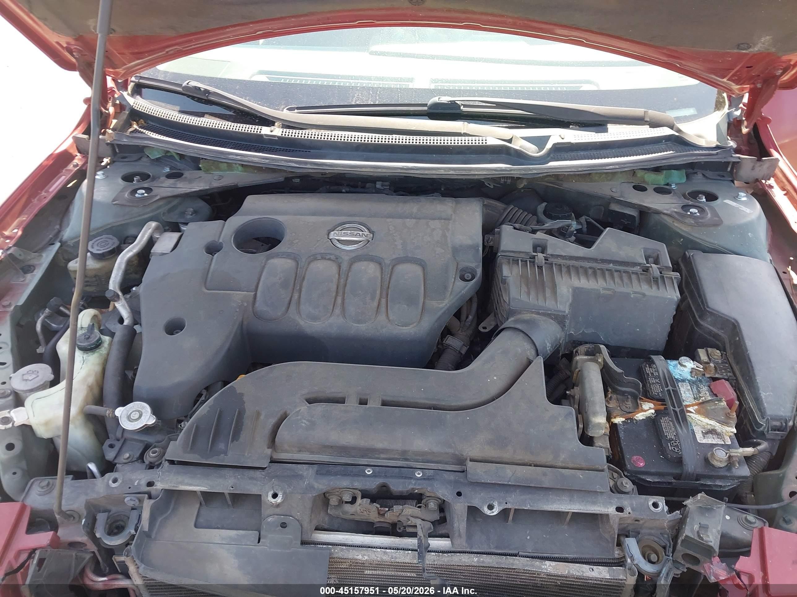2008 Nissan Altima 2.5 S Красный vin: 1N4AL21E68N530401