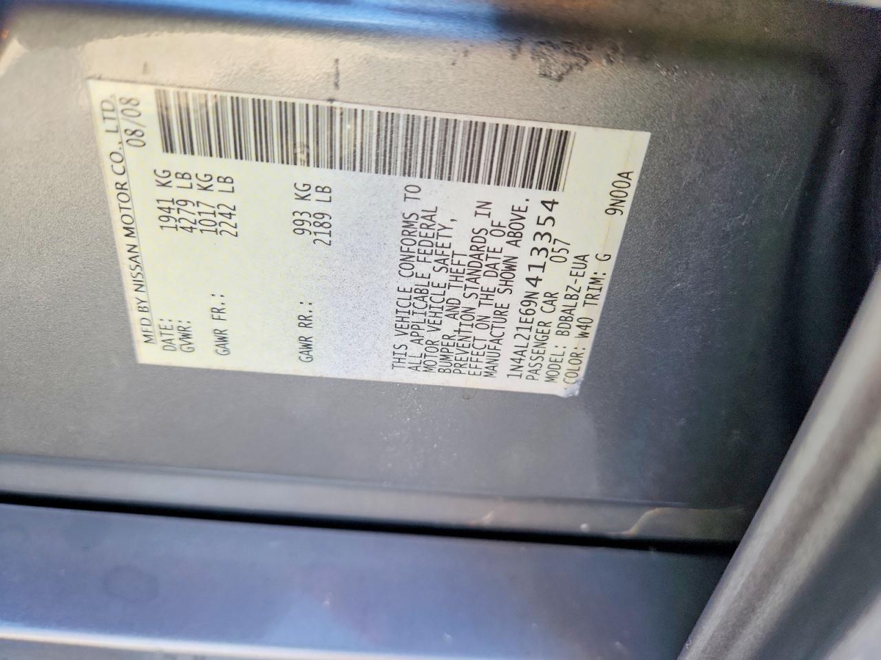 2009 Nissan Altima 2.5 Silver vin: 1N4AL21E69N413354