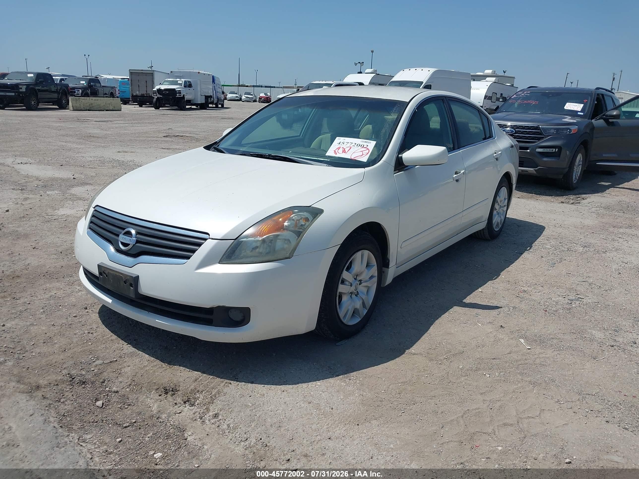 2009 Nissan Altima 2.5 S White vin: 1N4AL21E69N487874