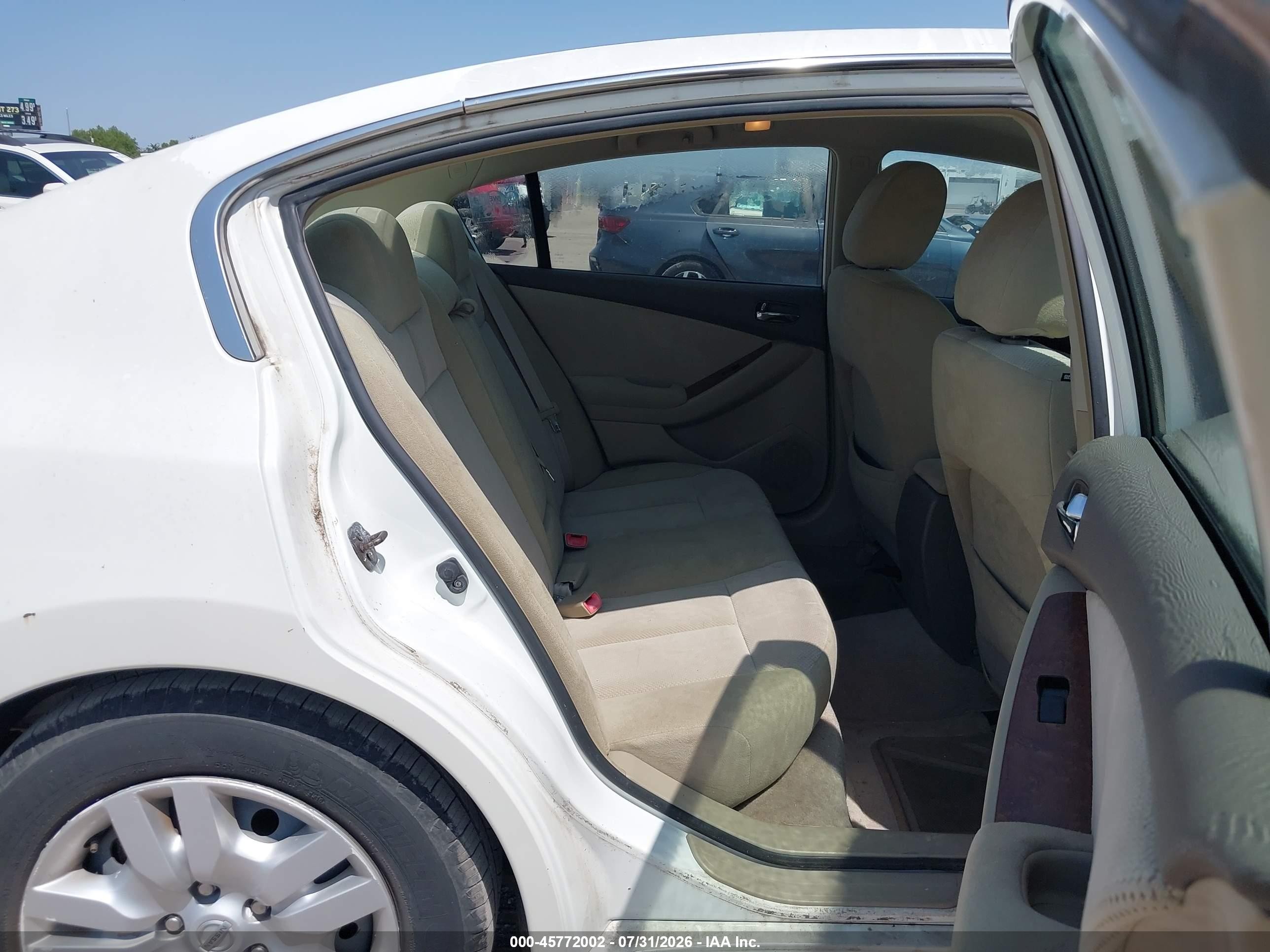 2009 Nissan Altima 2.5 S White vin: 1N4AL21E69N487874
