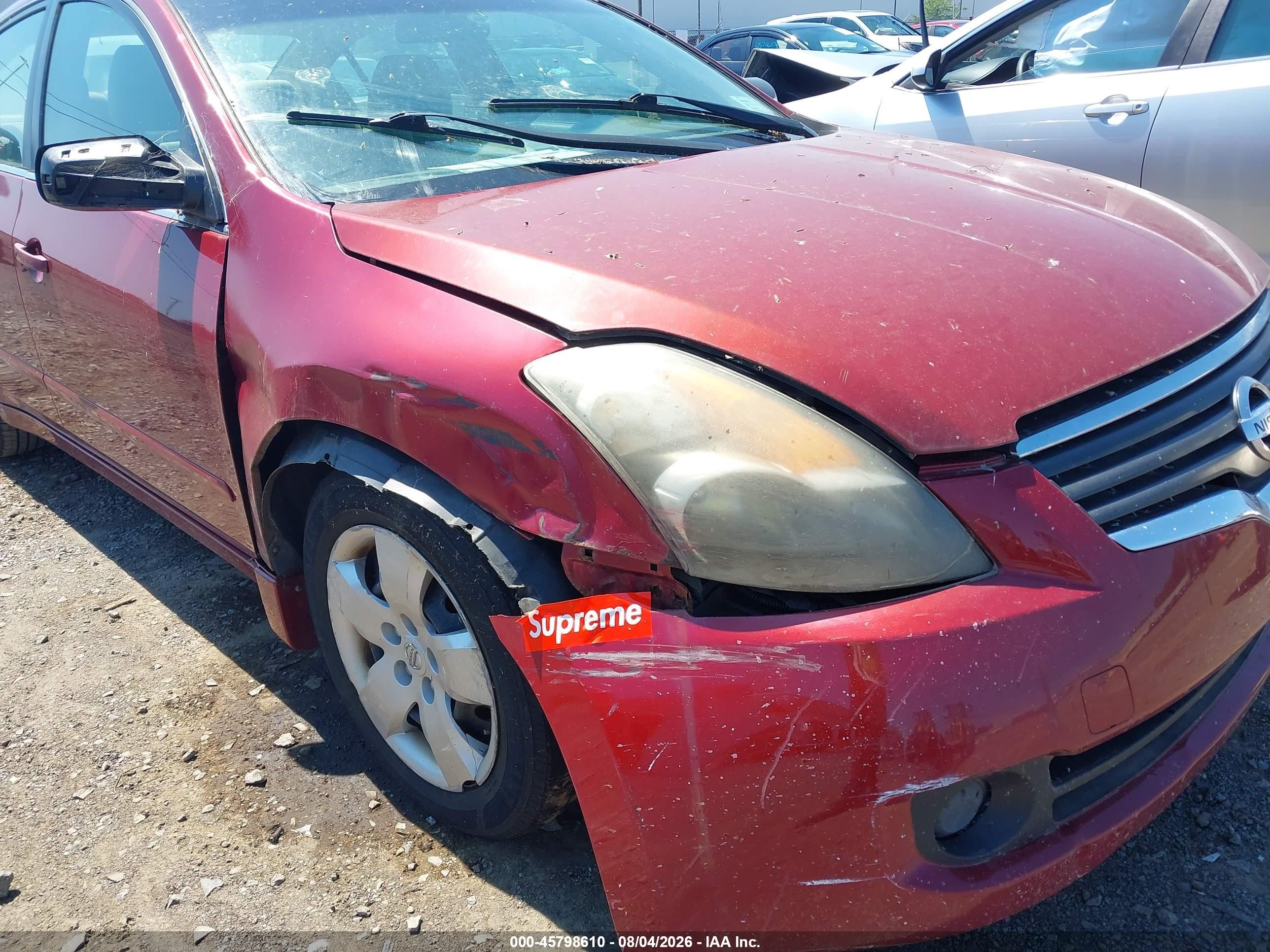 2007 Nissan Altima 2.5 S Red vin: 1N4AL21E77C217724