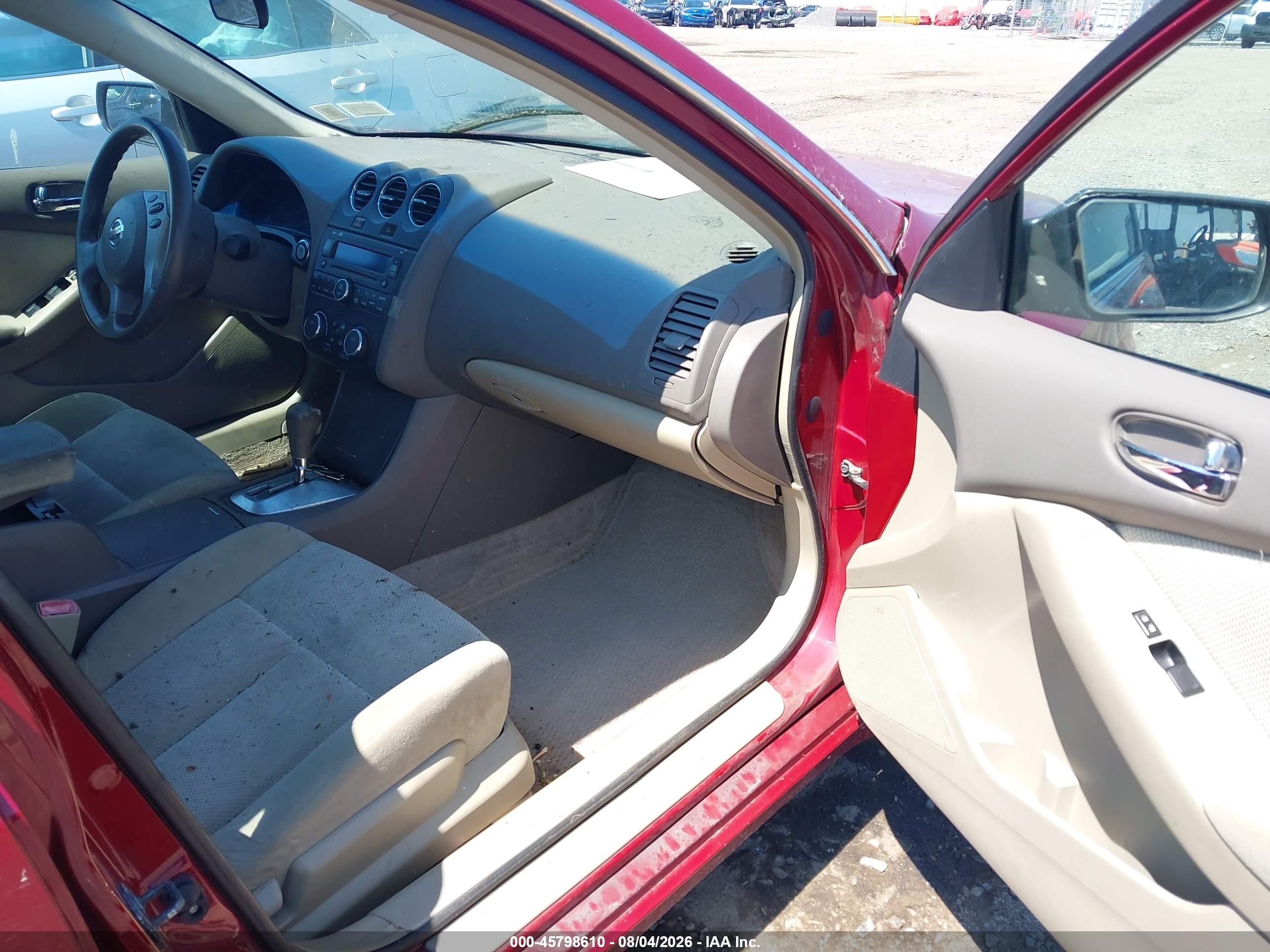 2007 Nissan Altima 2.5 S Red vin: 1N4AL21E77C217724