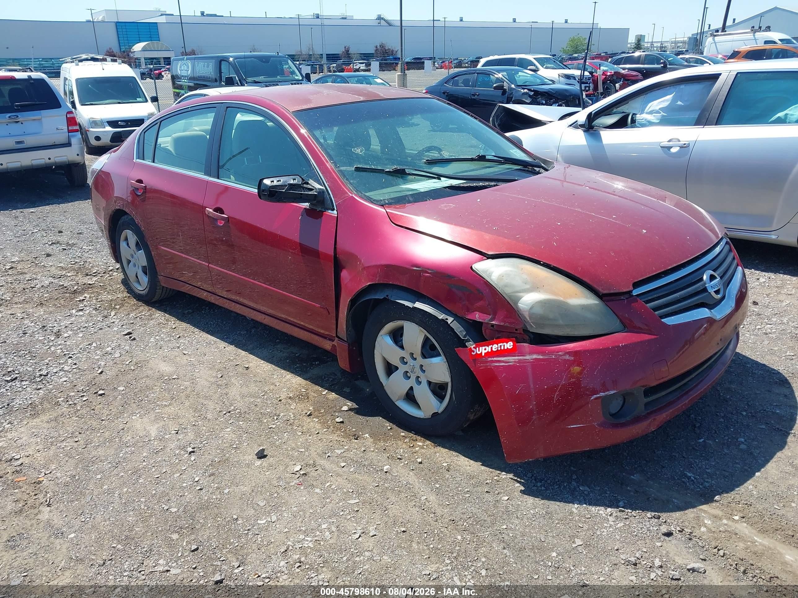 2007 Nissan Altima 2.5 S Red vin: 1N4AL21E77C217724