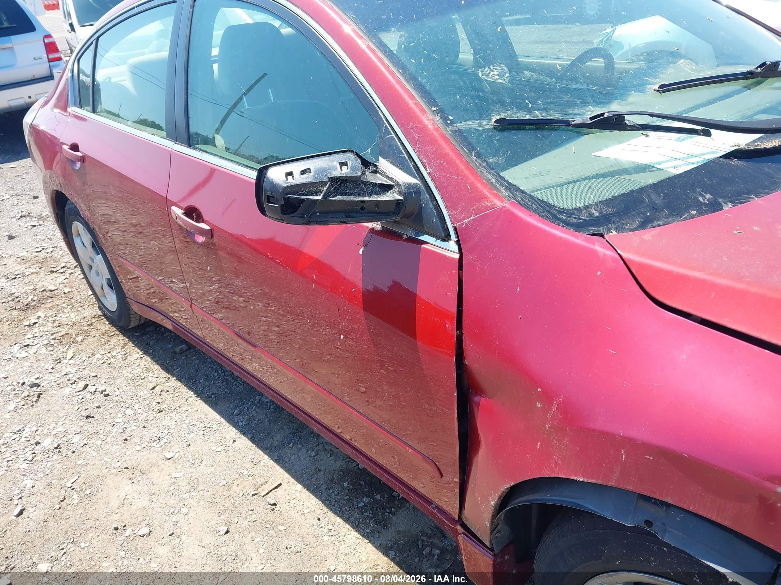 2007 Nissan Altima 2.5 S Red vin: 1N4AL21E77C217724