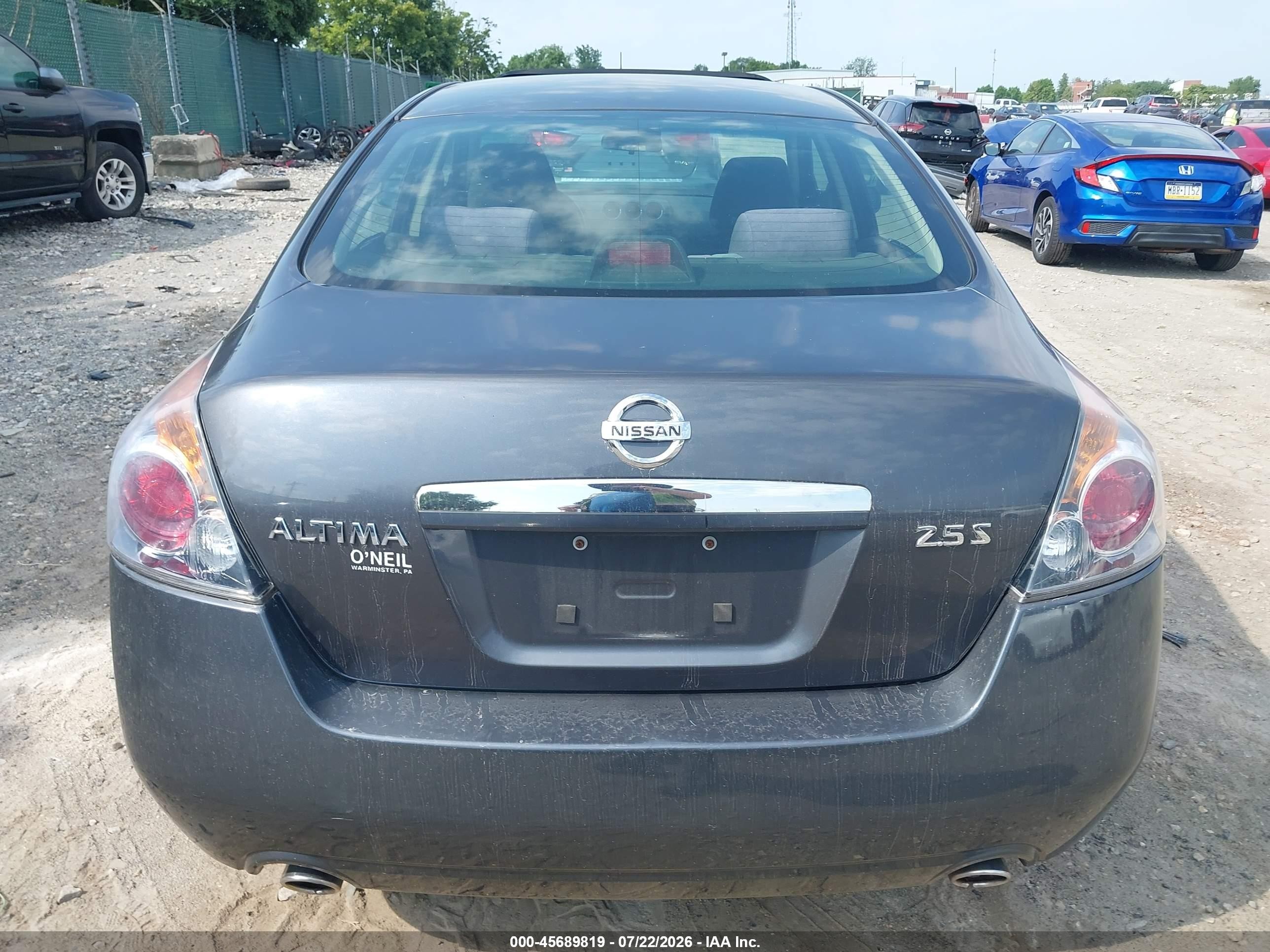 2007 Nissan Altima 2.5 S Серый vin: 1N4AL21E77N434498