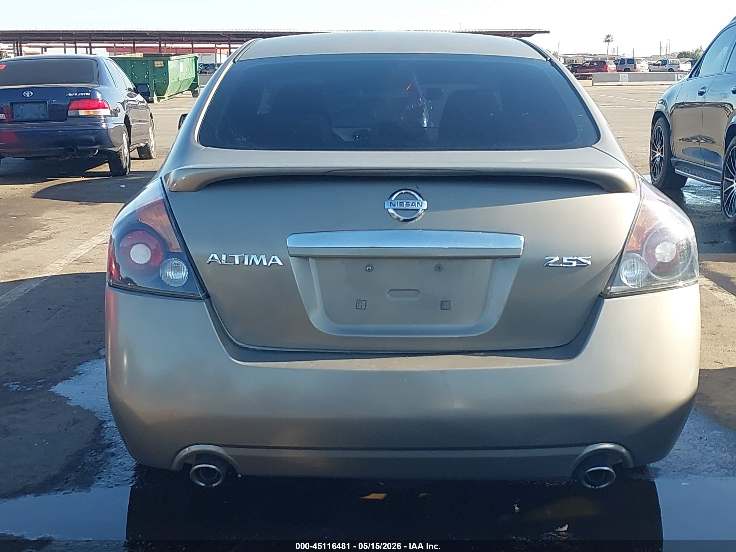 2007 Nissan Altima 2.5 S Золотой vin: 1N4AL21E77N486844