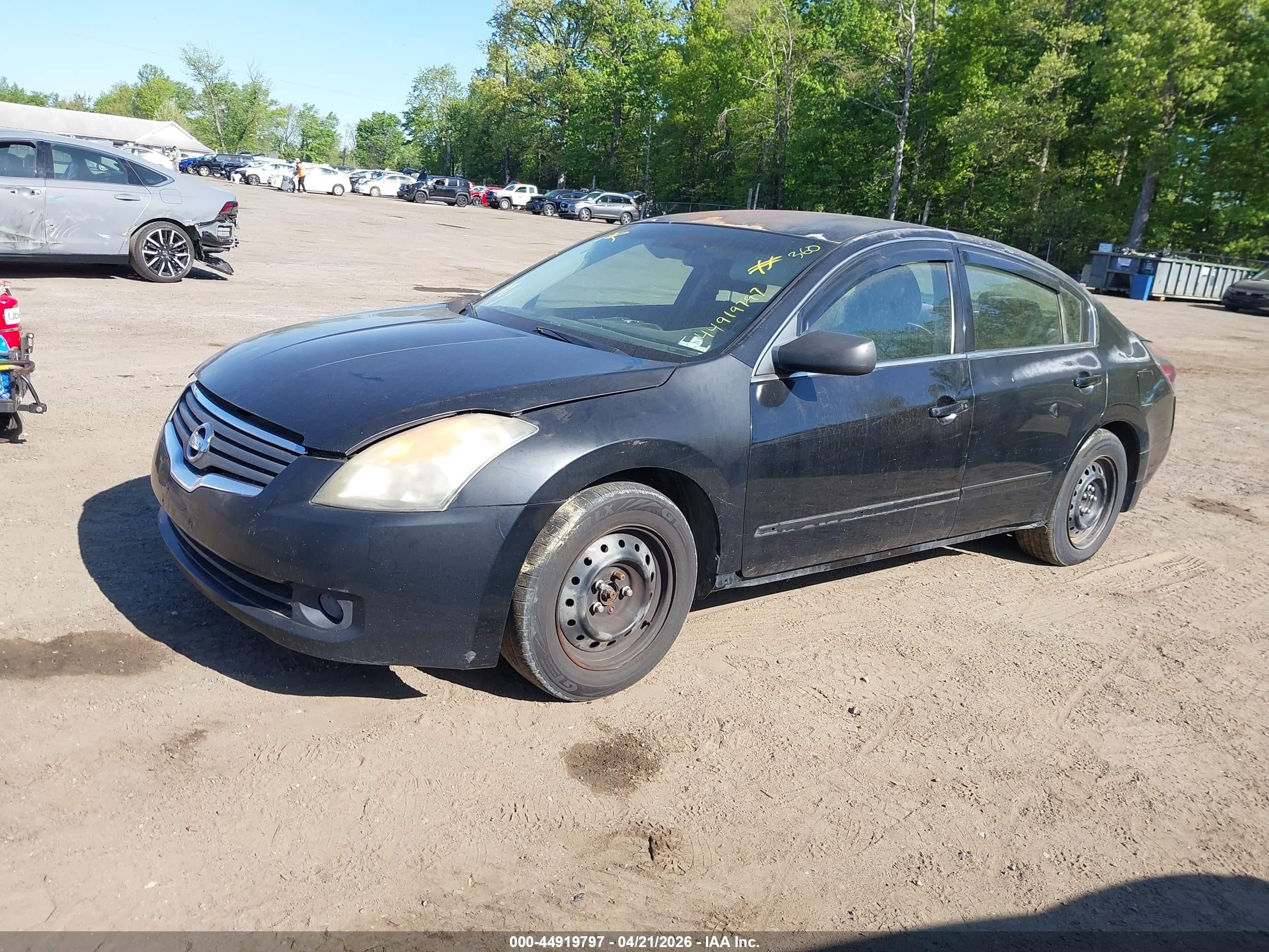 2007 Nissan Altima 2.5 S Black vin: 1N4AL21E77N489856