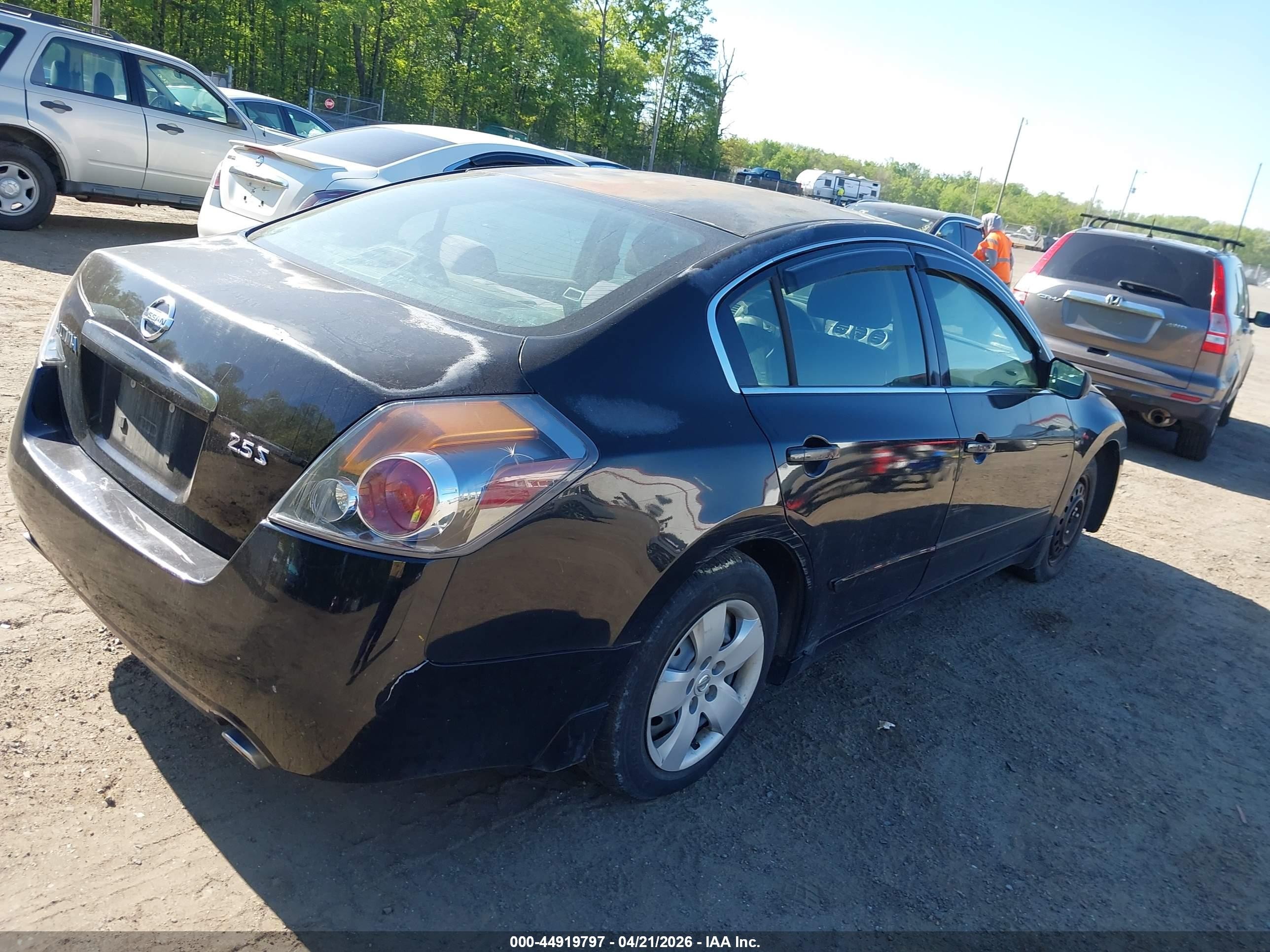 2007 Nissan Altima 2.5 S Black vin: 1N4AL21E77N489856
