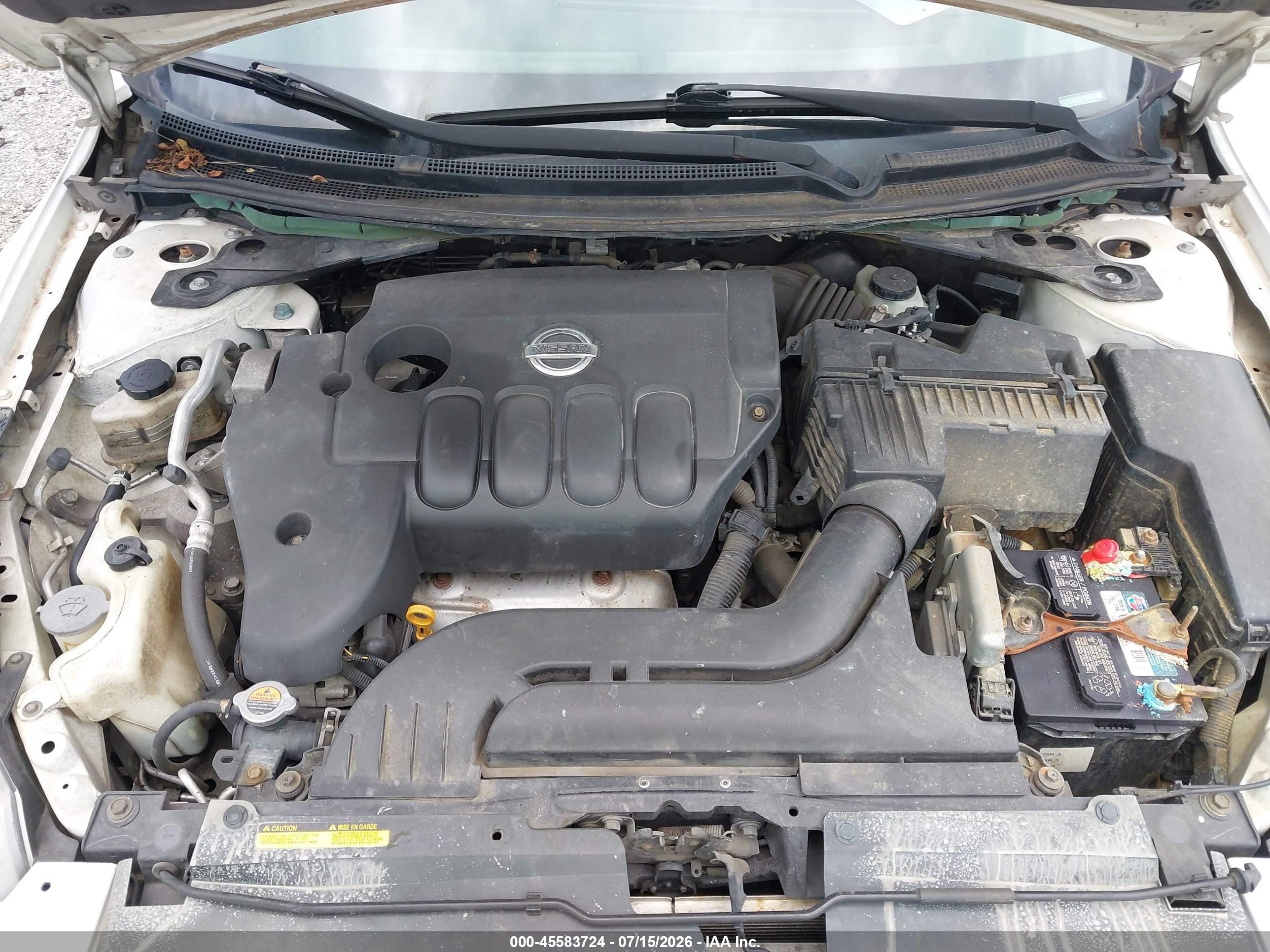 2008 Nissan Altima 2.5 S White vin: 1N4AL21E78C178568