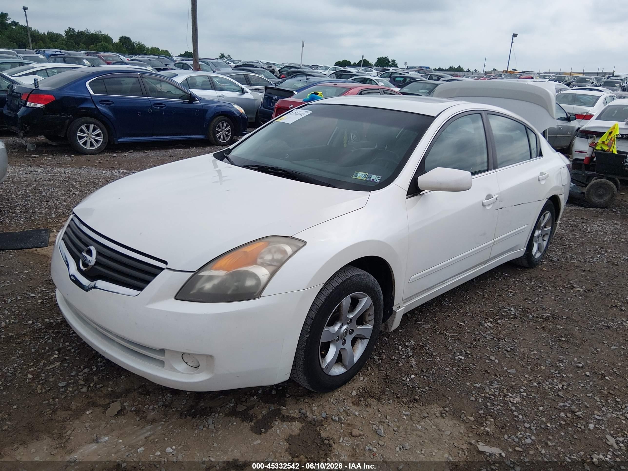 2008 Nissan Altima 2.5 Sl White vin: 1N4AL21E78N463341