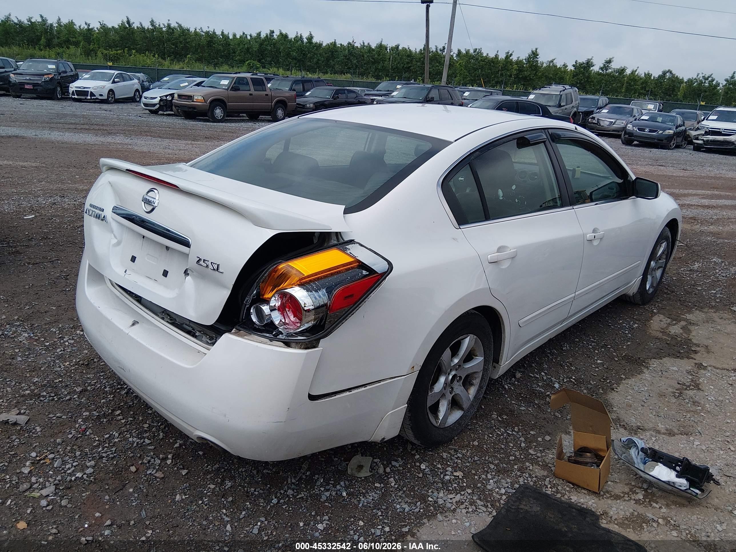 2008 Nissan Altima 2.5 Sl White vin: 1N4AL21E78N463341