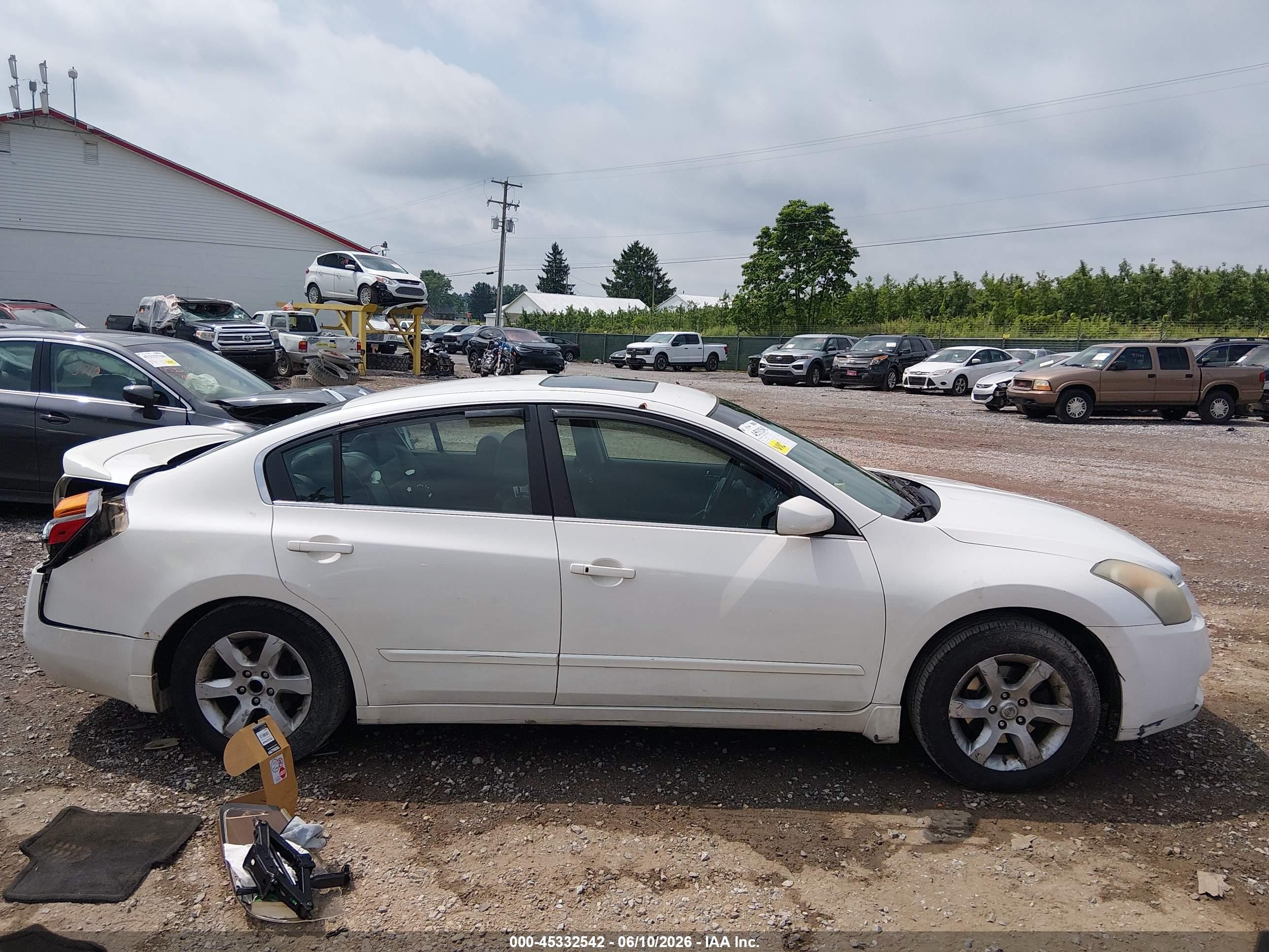 2008 Nissan Altima 2.5 Sl White vin: 1N4AL21E78N463341