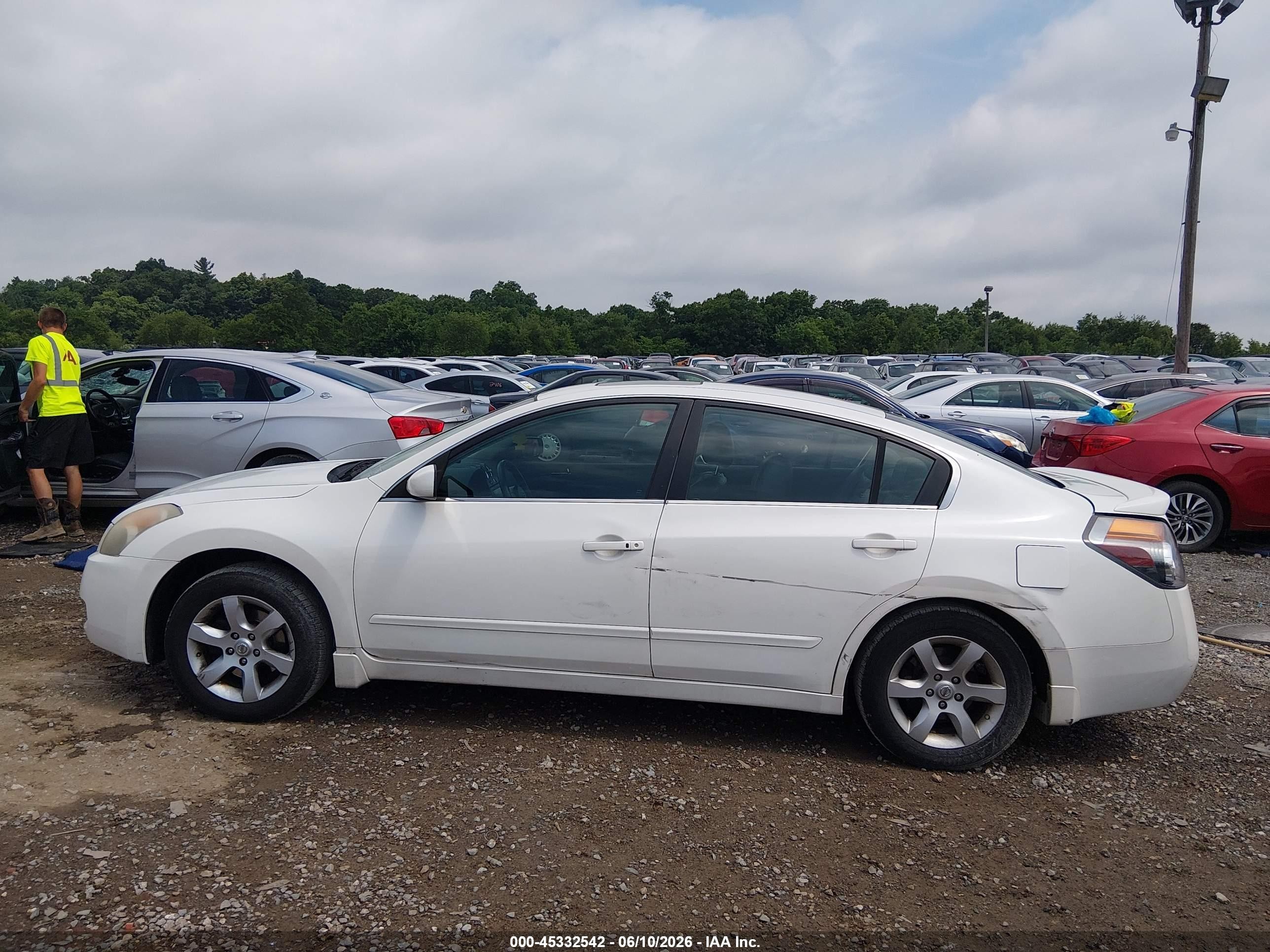 2008 Nissan Altima 2.5 Sl White vin: 1N4AL21E78N463341