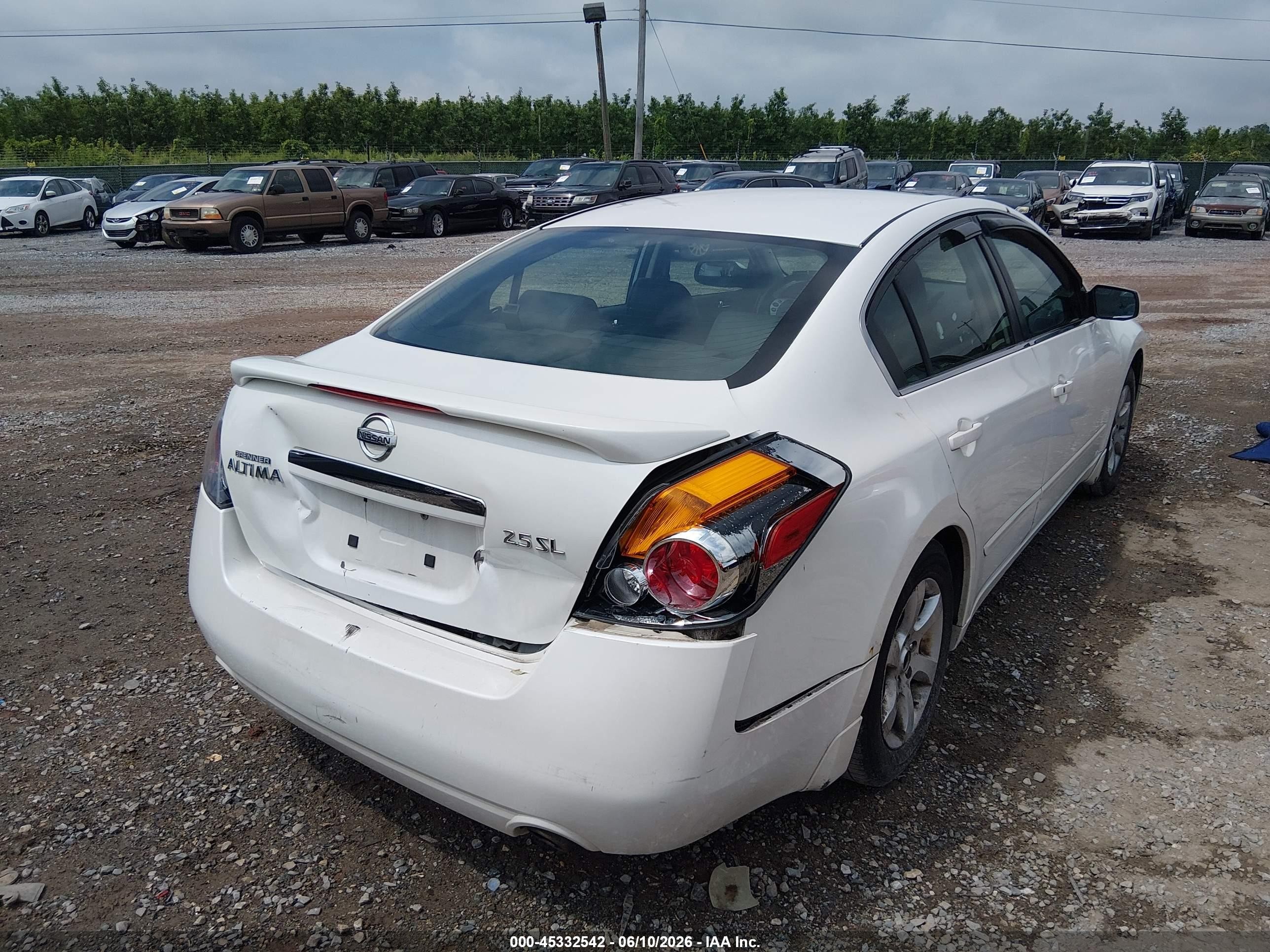 2008 Nissan Altima 2.5 Sl White vin: 1N4AL21E78N463341