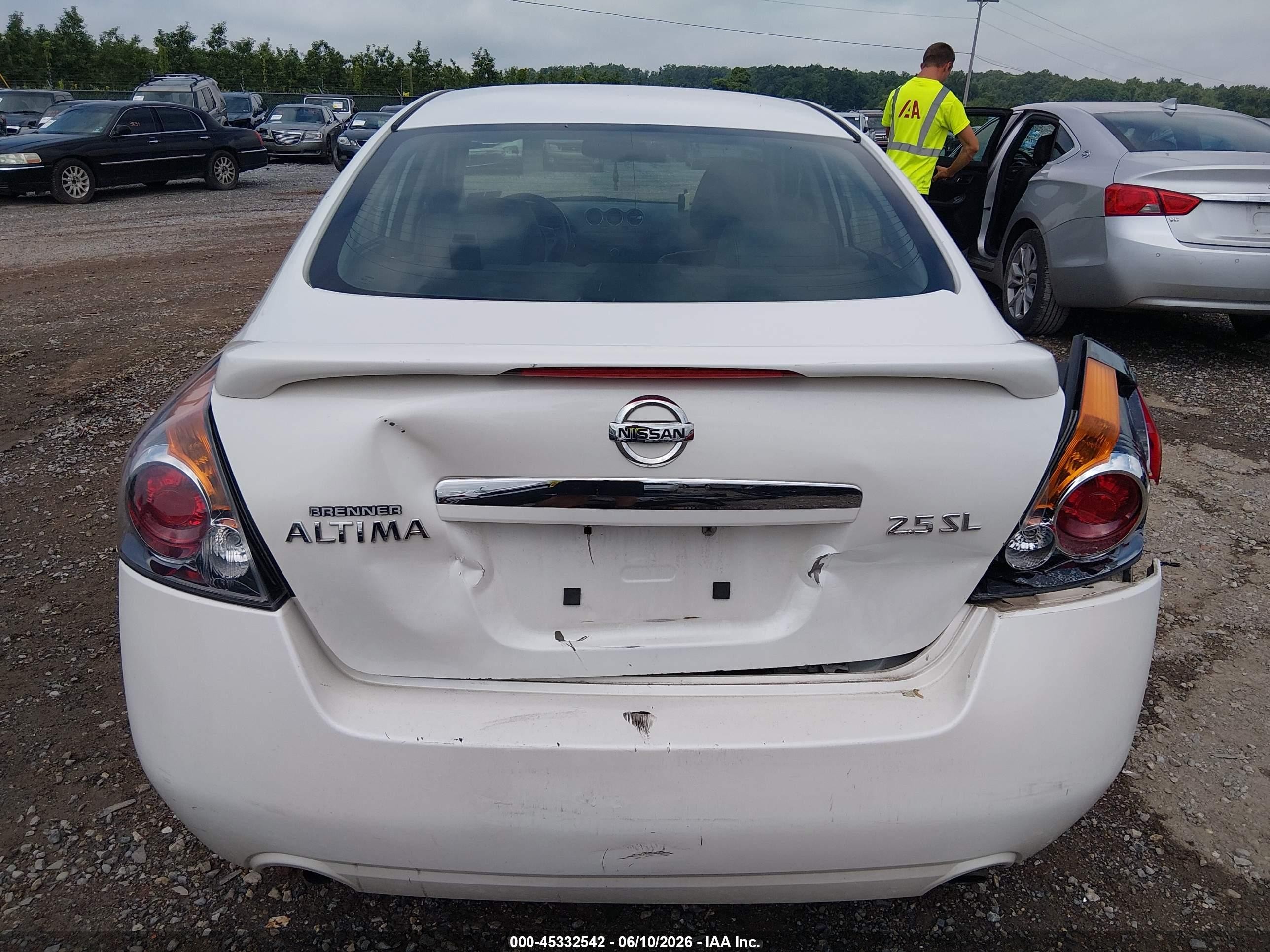 2008 Nissan Altima 2.5 Sl White vin: 1N4AL21E78N463341