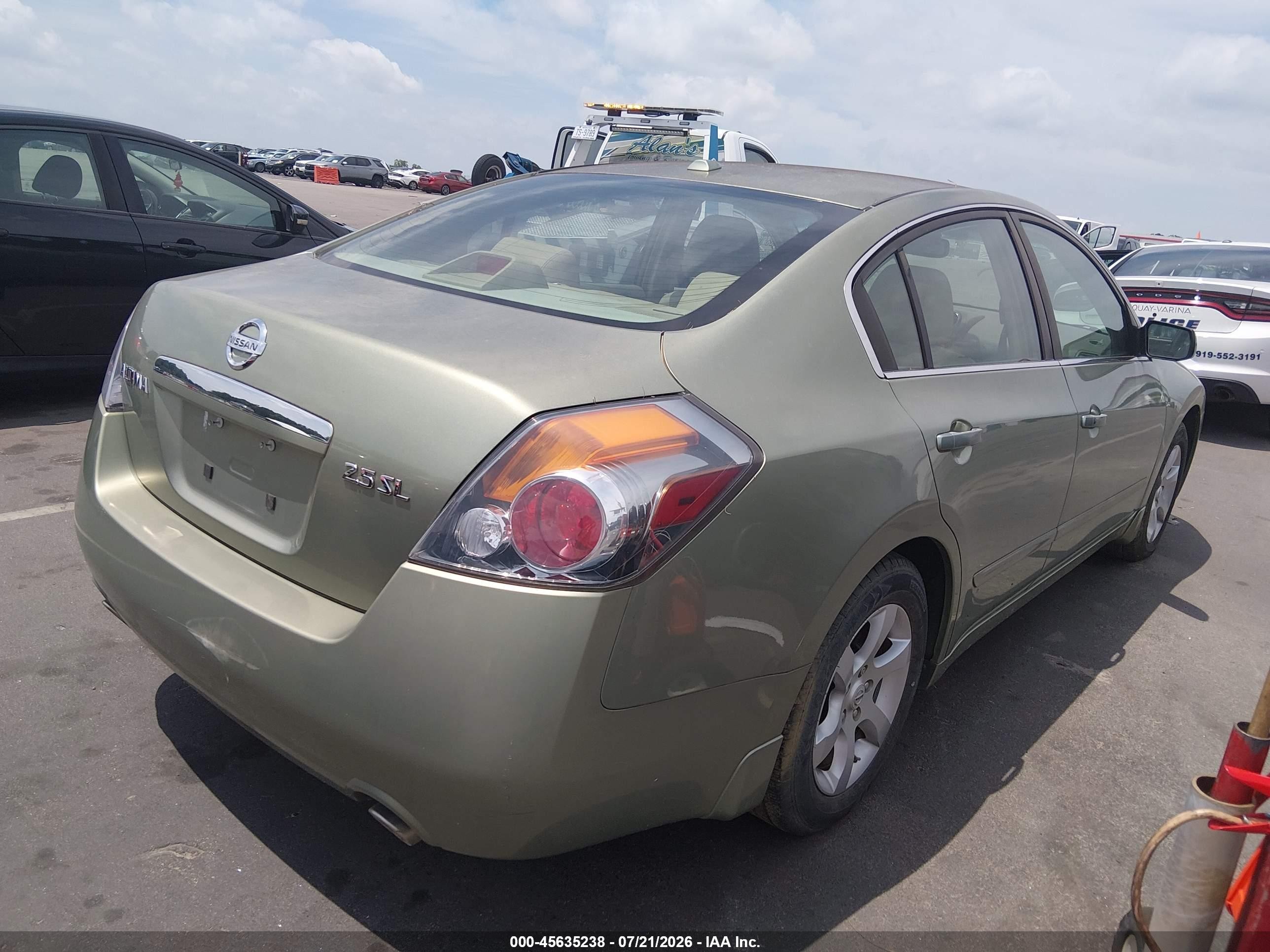 2008 Nissan Altima 2.5 Sl Green vin: 1N4AL21E78N471875